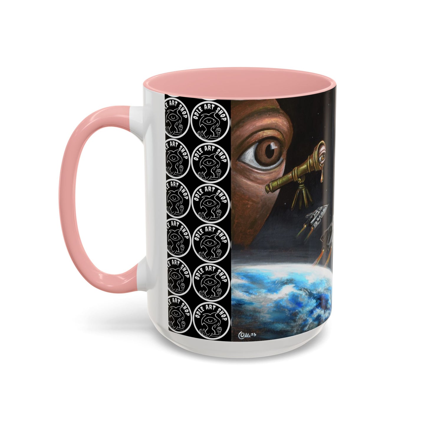 Space Adventure Coffee Mug - Retro Sci‑Fi Crew & Alien Monsters