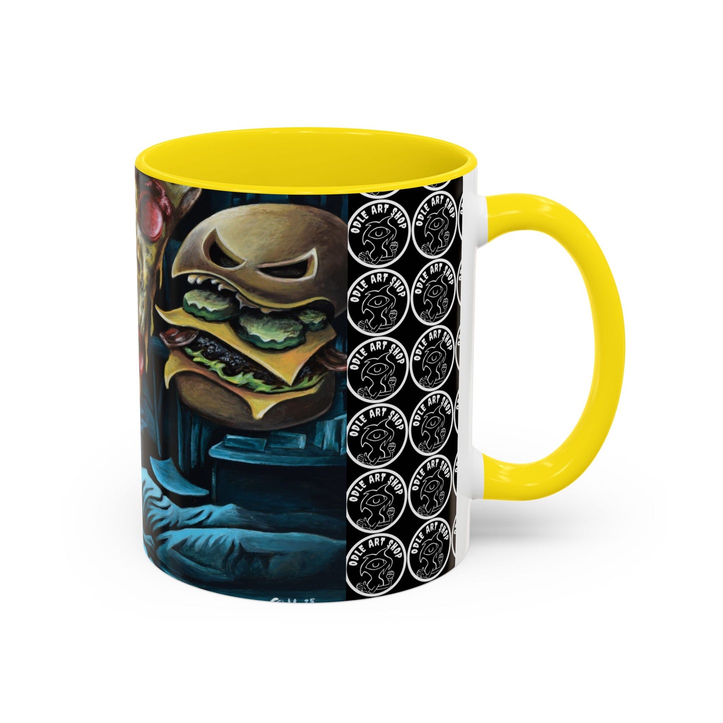 Whimsical Foodie Coffee Mug - Perfect for Pizza and Burger Lovers
