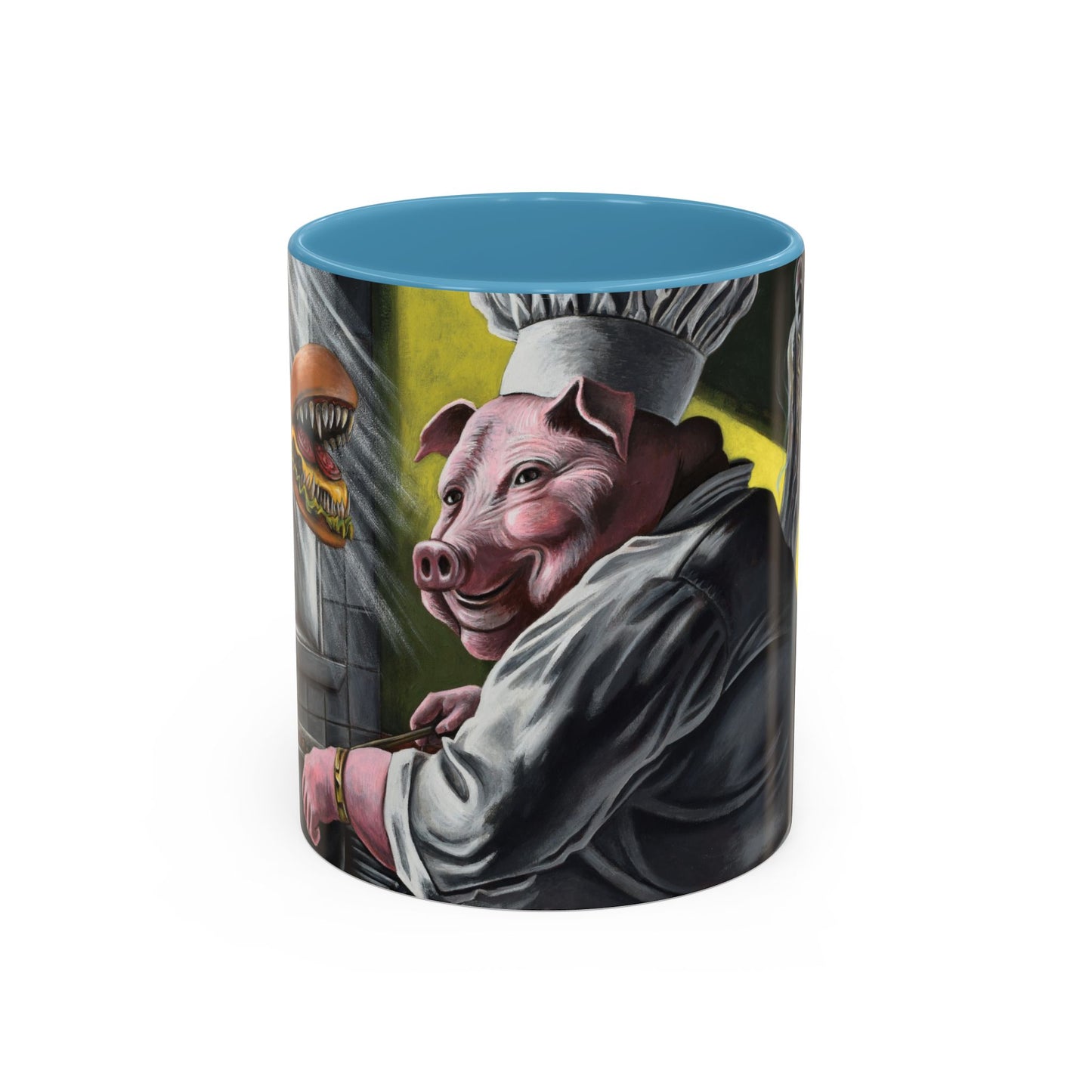 Pig Chef Coffee Mug — Quirky Kitchen Animal Art Accent Mug