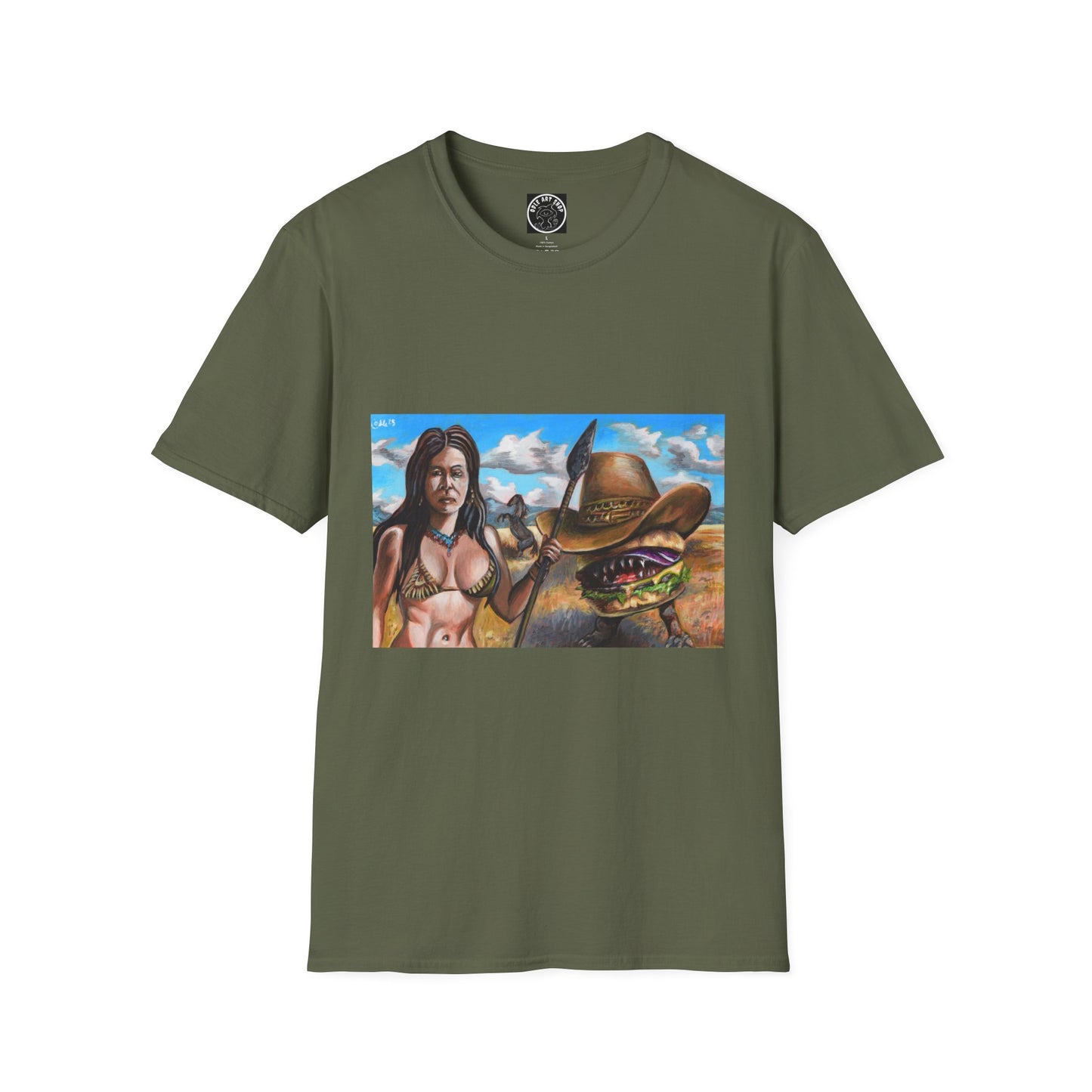 Vibrant Graphic Tee with Western Vibes, Unisex Softstyle T-Shirt, Casual Style, Gift for Cowboys, Everyday Wear, Festival Attire