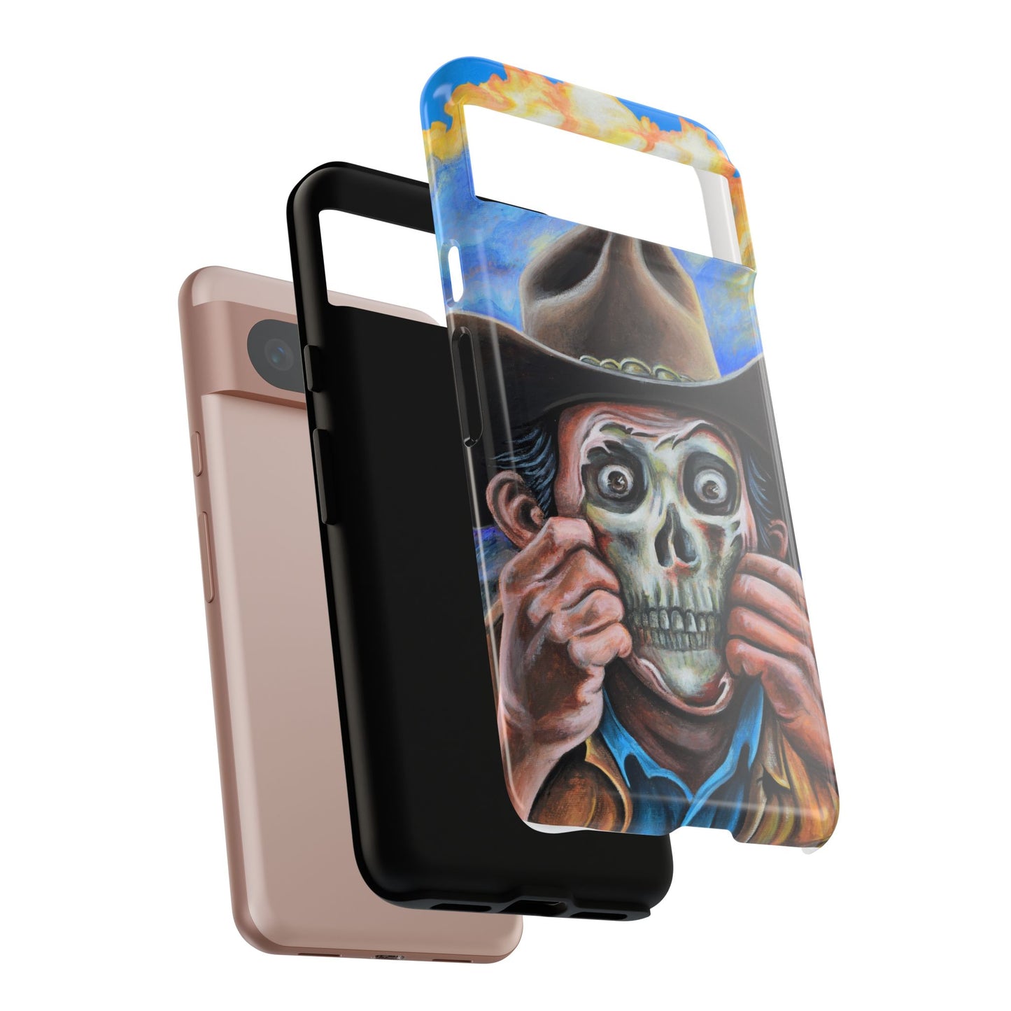 Skull Cowboy Phone Case - Tough Cases with Bold Artwork, Unique Gift for Halloween, Bold Aesthetic, Ideal for Music Lovers, [...]