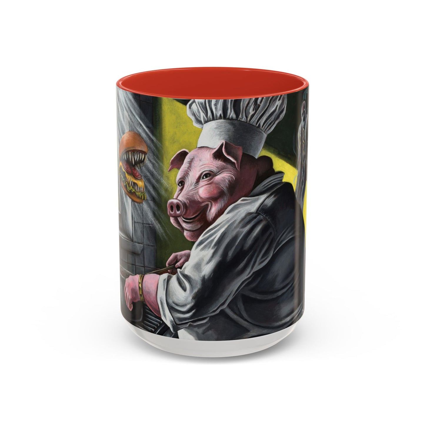 Pig Chef Coffee Mug — Quirky Kitchen Animal Art Accent Mug