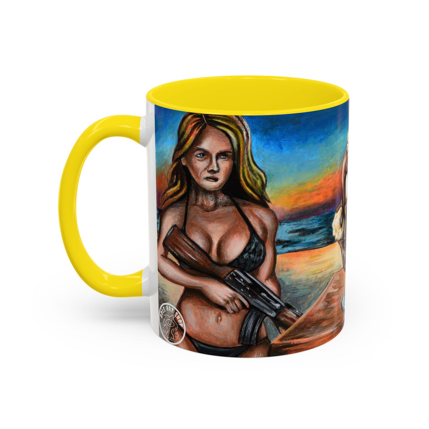 Vibrant Art-Inspired Coffee Mug, Unique Gift for Beach Lovers, Collectible Drinkware, Perfect for Birthdays, Home Decor
