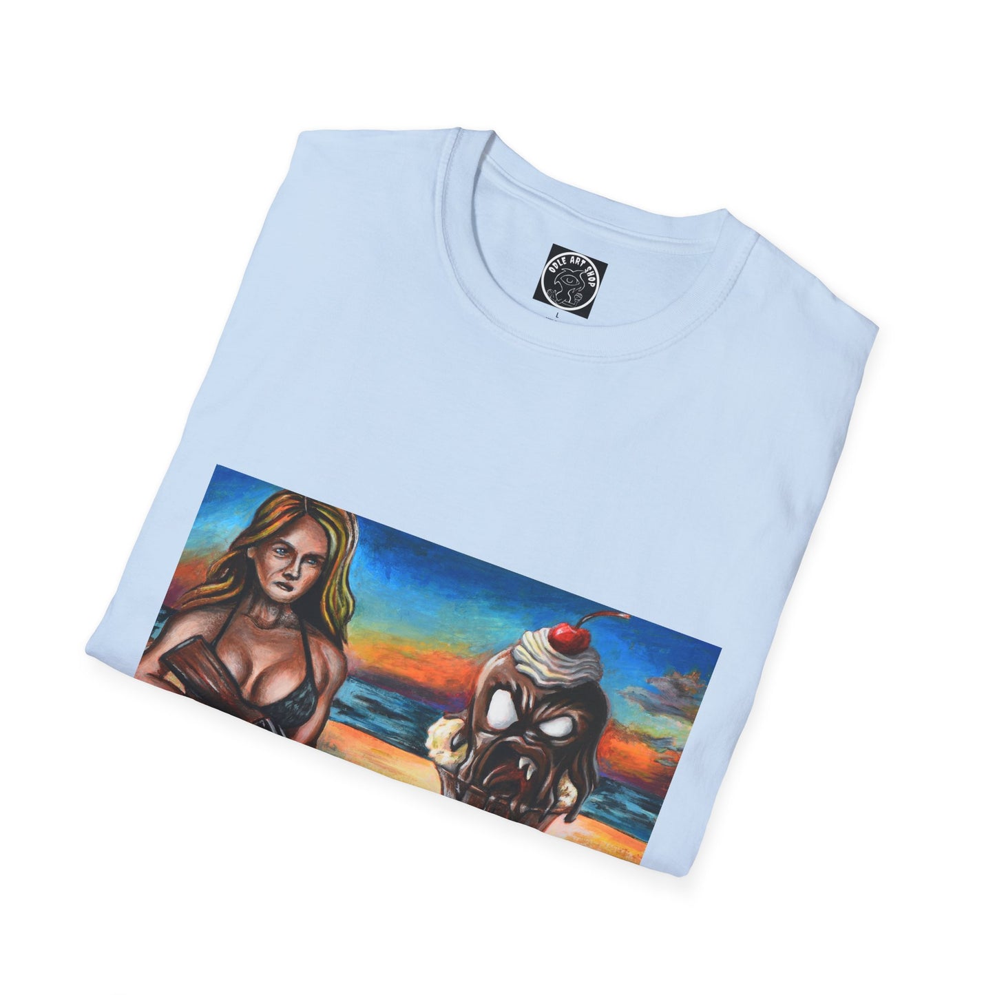 Beach Vibes Graphic Tee, Casual Summer Shirt, Unisex T-Shirt for Beach Lovers, Fun Graphic Shirt, Unique Ice Cream Art