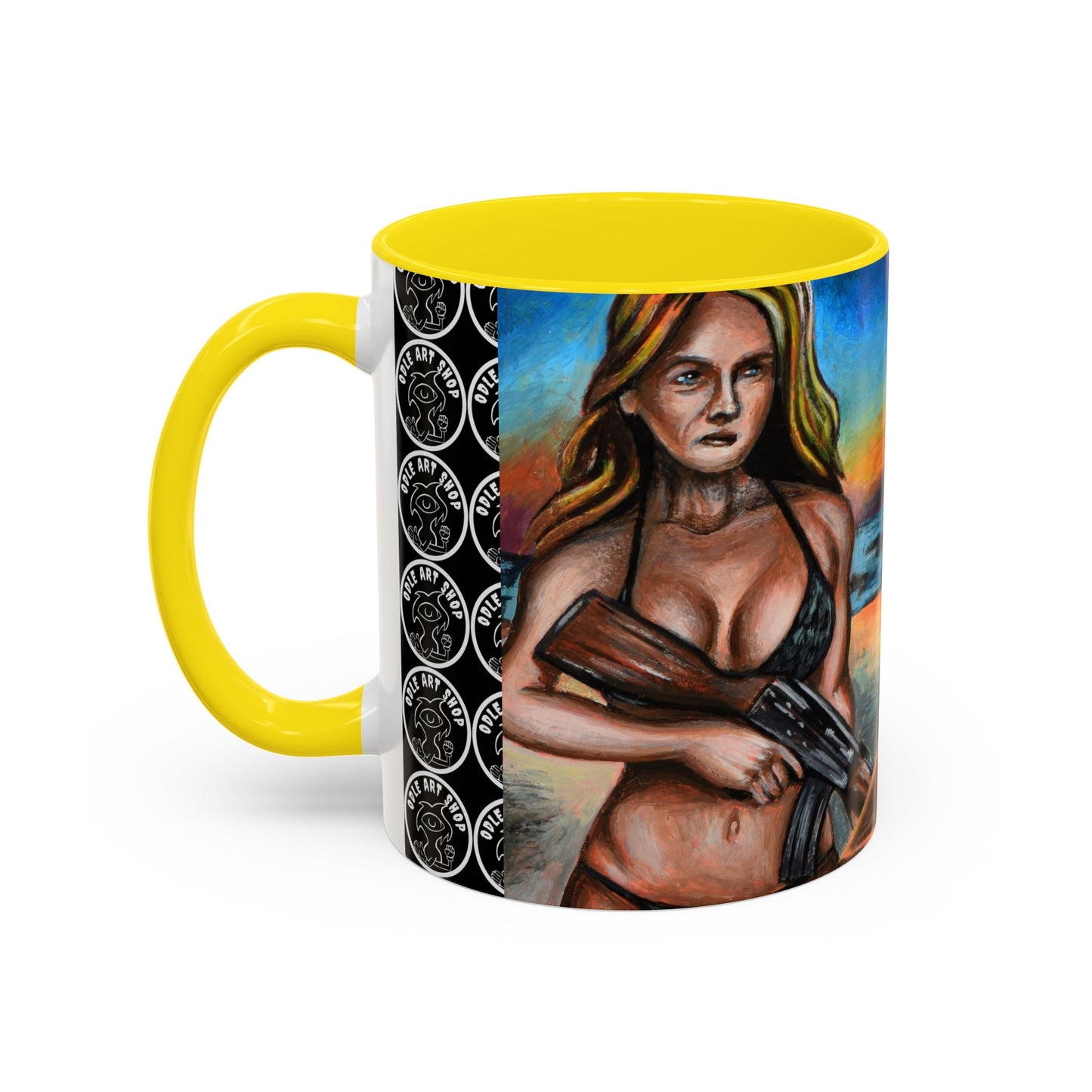 Vibrant Art-Inspired Coffee Mug, Unique Gift for Beach Lovers, Collectible Drinkware, Perfect for Birthdays, Home Decor