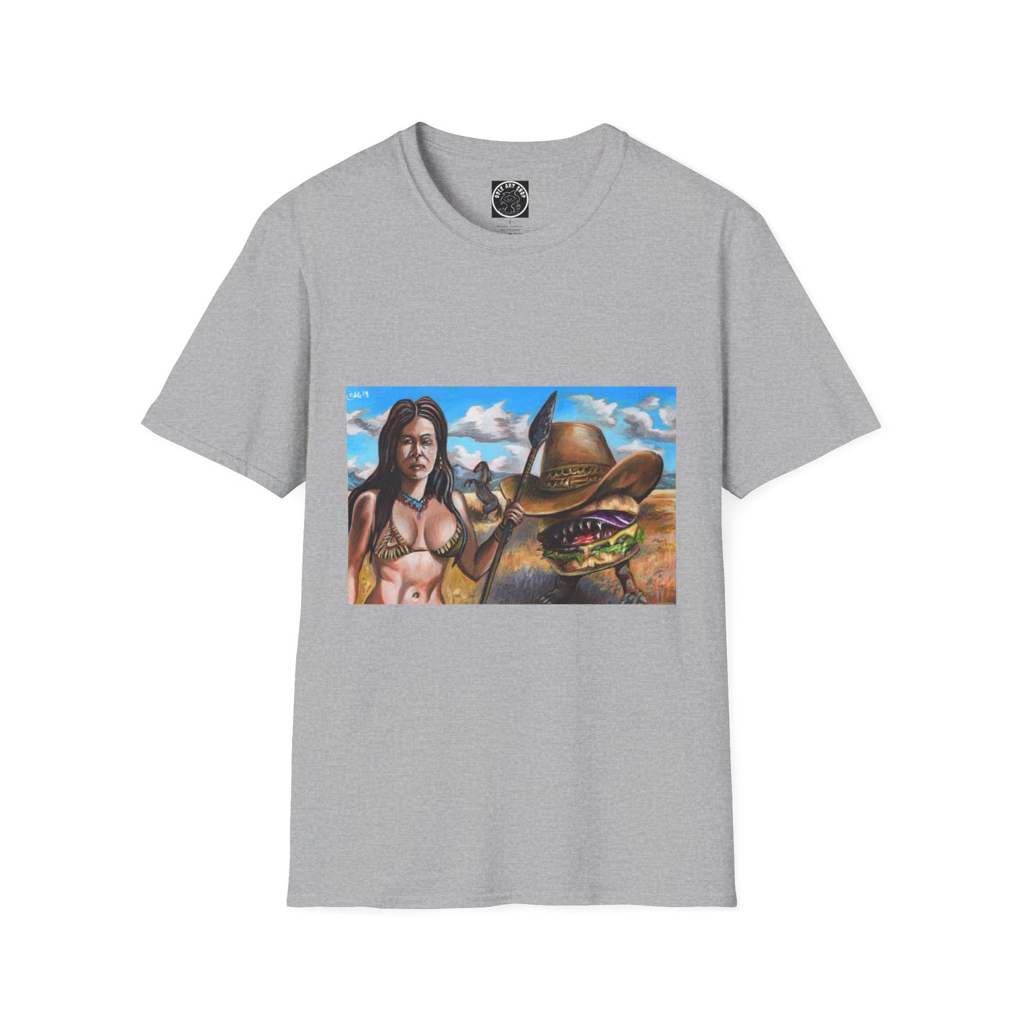 Vibrant Graphic Tee with Western Vibes, Unisex Softstyle T-Shirt, Casual Style, Gift for Cowboys, Everyday Wear, Festival Attire