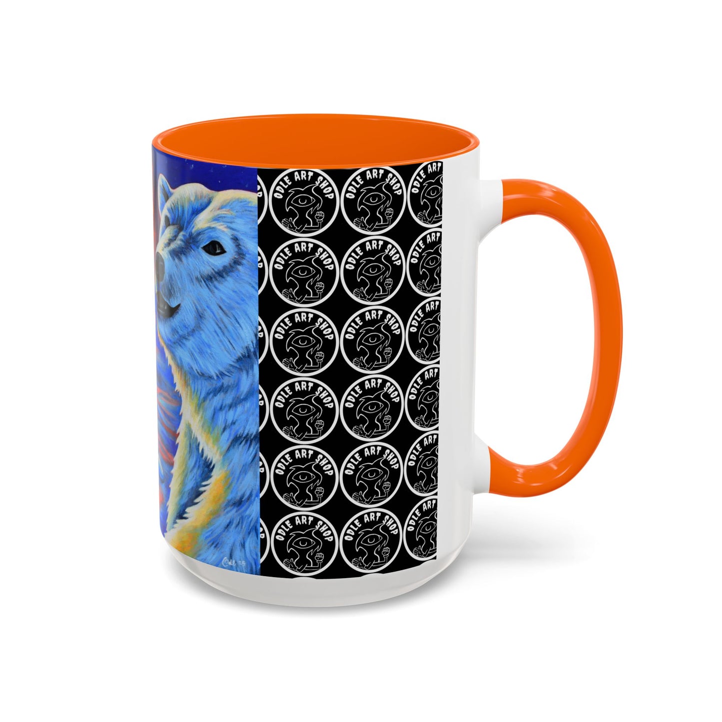 Vibrant Polar Art Coffee Mug | Fun Winter Beverage Cup, Holiday Gift, Unique Decor, Colorful Drinkware, Snowman Design