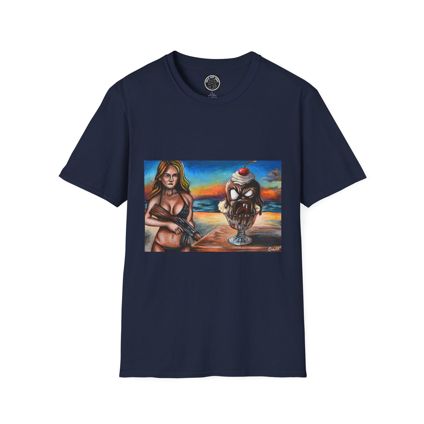 Beach Vibes Graphic Tee, Casual Summer Shirt, Unisex T-Shirt for Beach Lovers, Fun Graphic Shirt, Unique Ice Cream Art