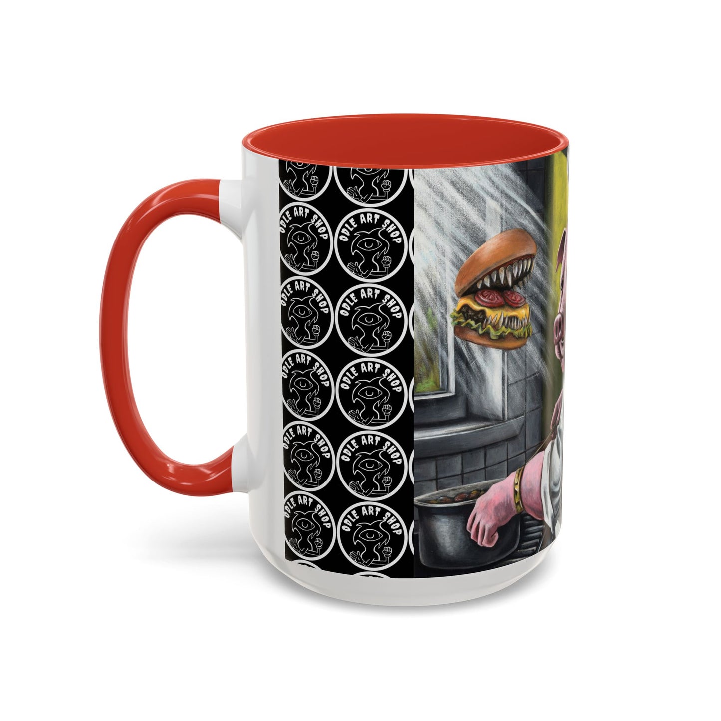 Pig Chef Coffee Mug — Quirky Kitchen Animal Art Accent Mug