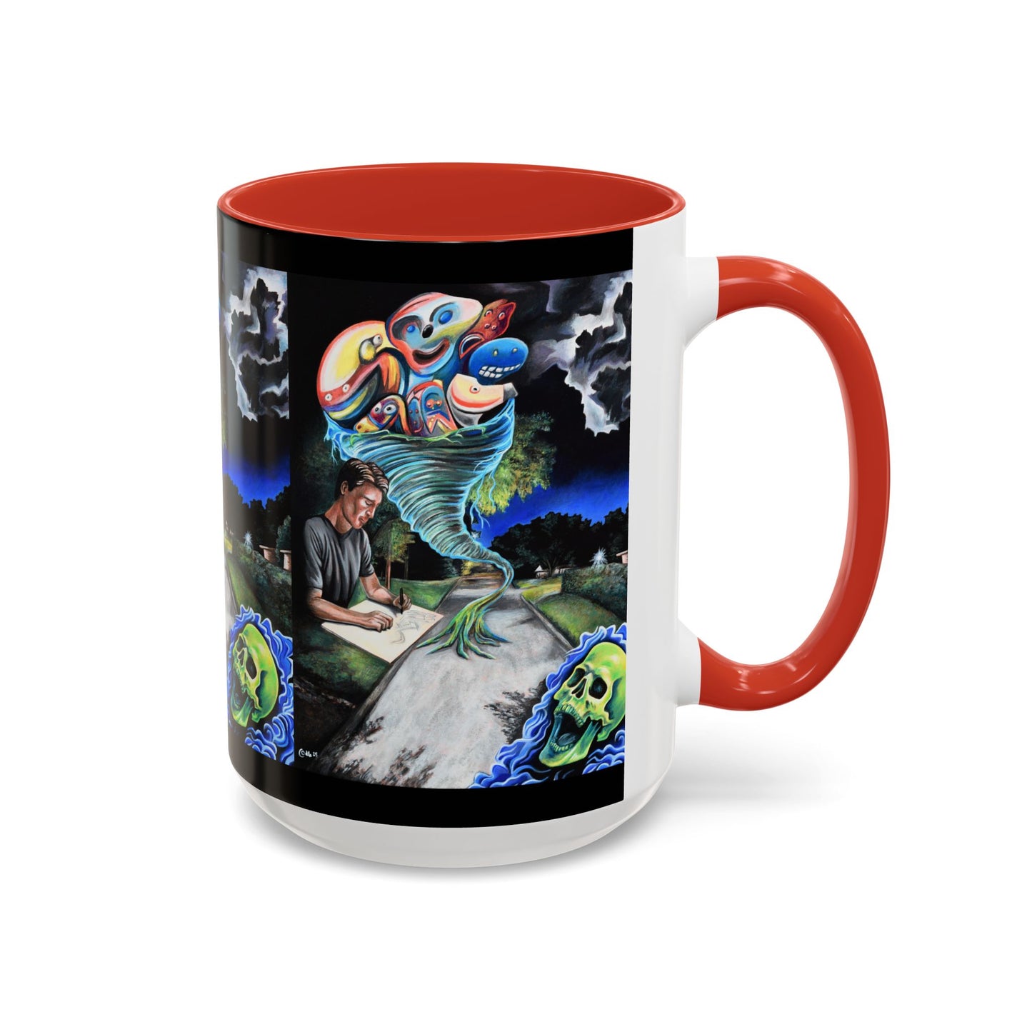 Artistic Accent Coffee Mug - Unique Gift for Coffee Lovers, Creative Aesthetic, Home Decor, Art Enthusiast, Birthday Present, Collectible