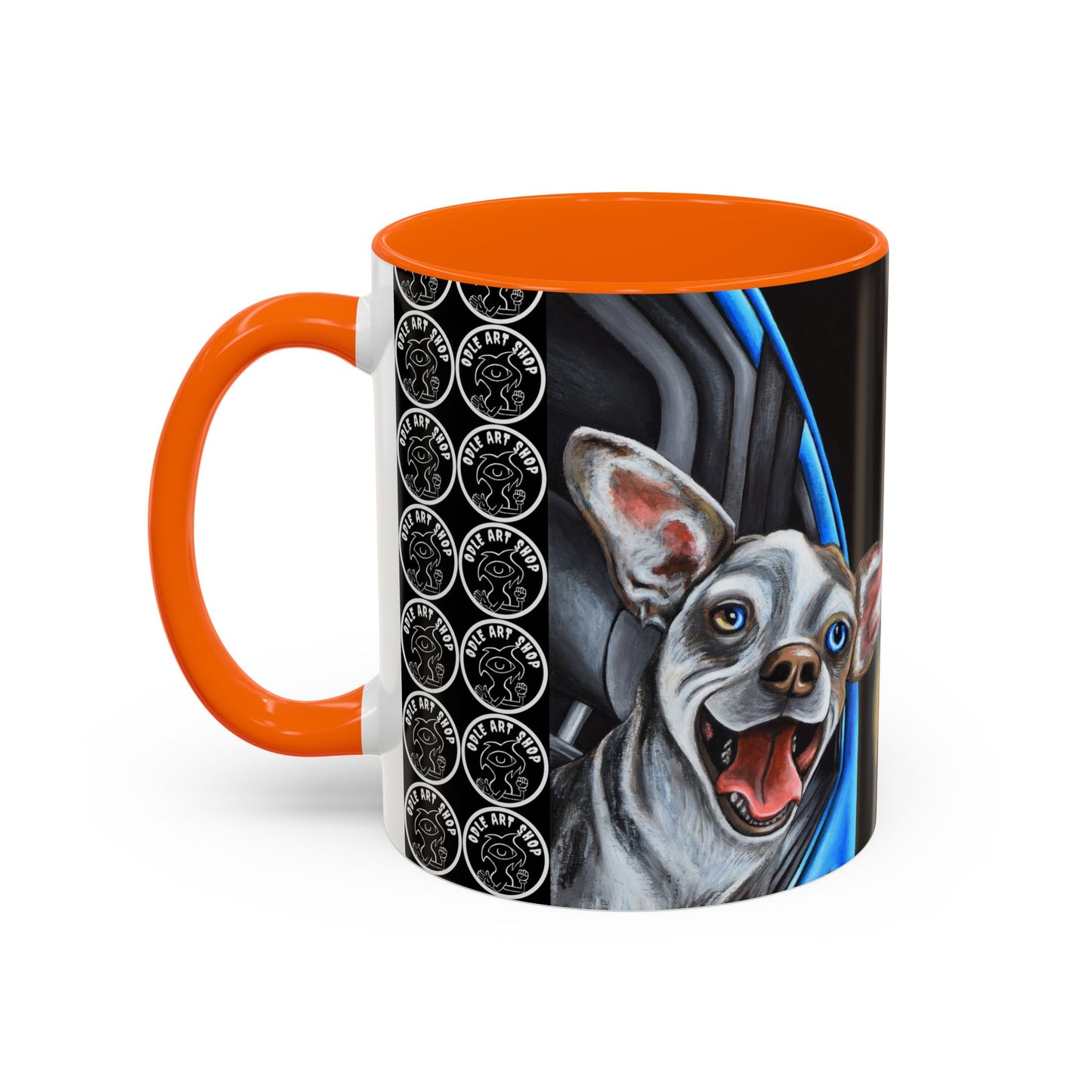 Unique Artistic Accent Coffee Mug with Colorful Ice Cream Design