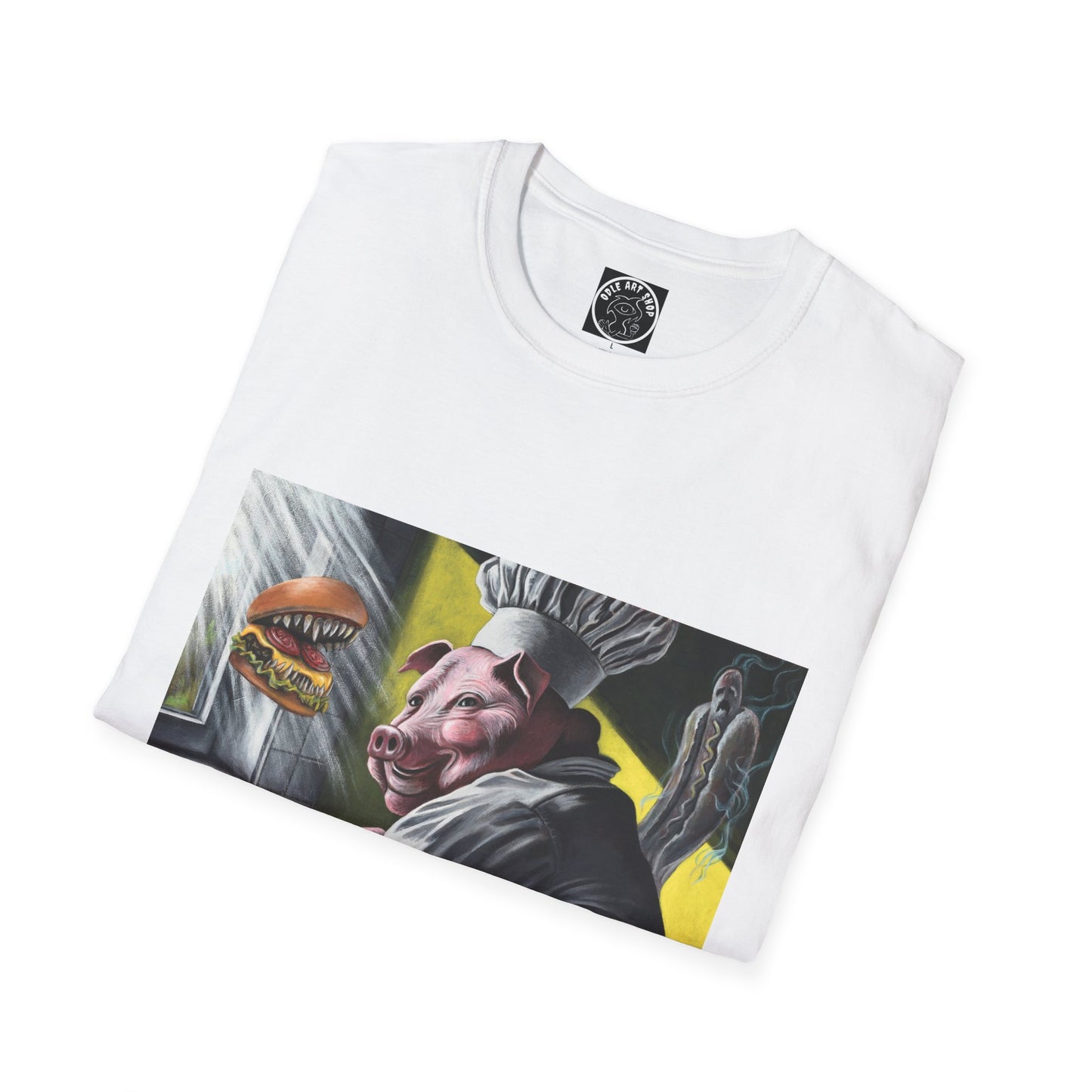T-Shirt — Surreal Chef Pig Illustration Graphic Tee