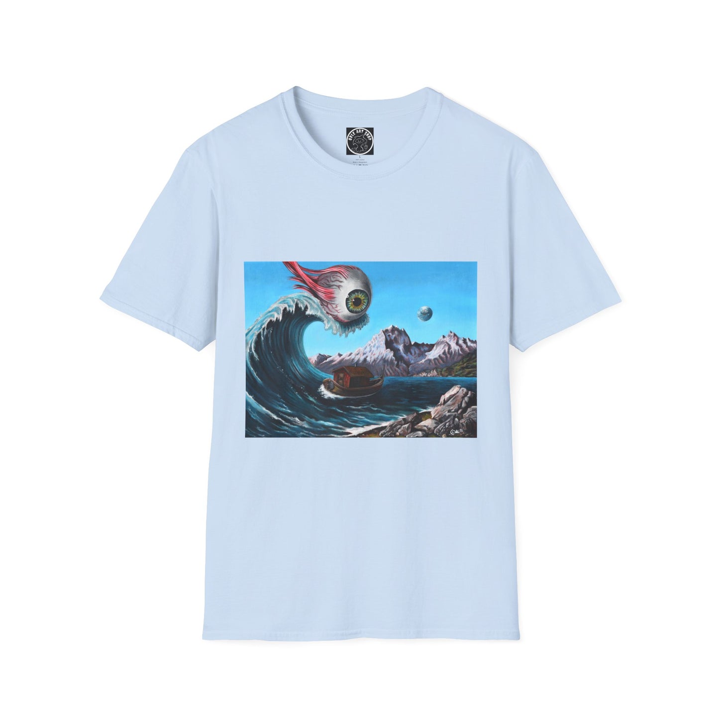 Cosmic Wave T-Shirt — Surreal Meteor Ocean Graphic