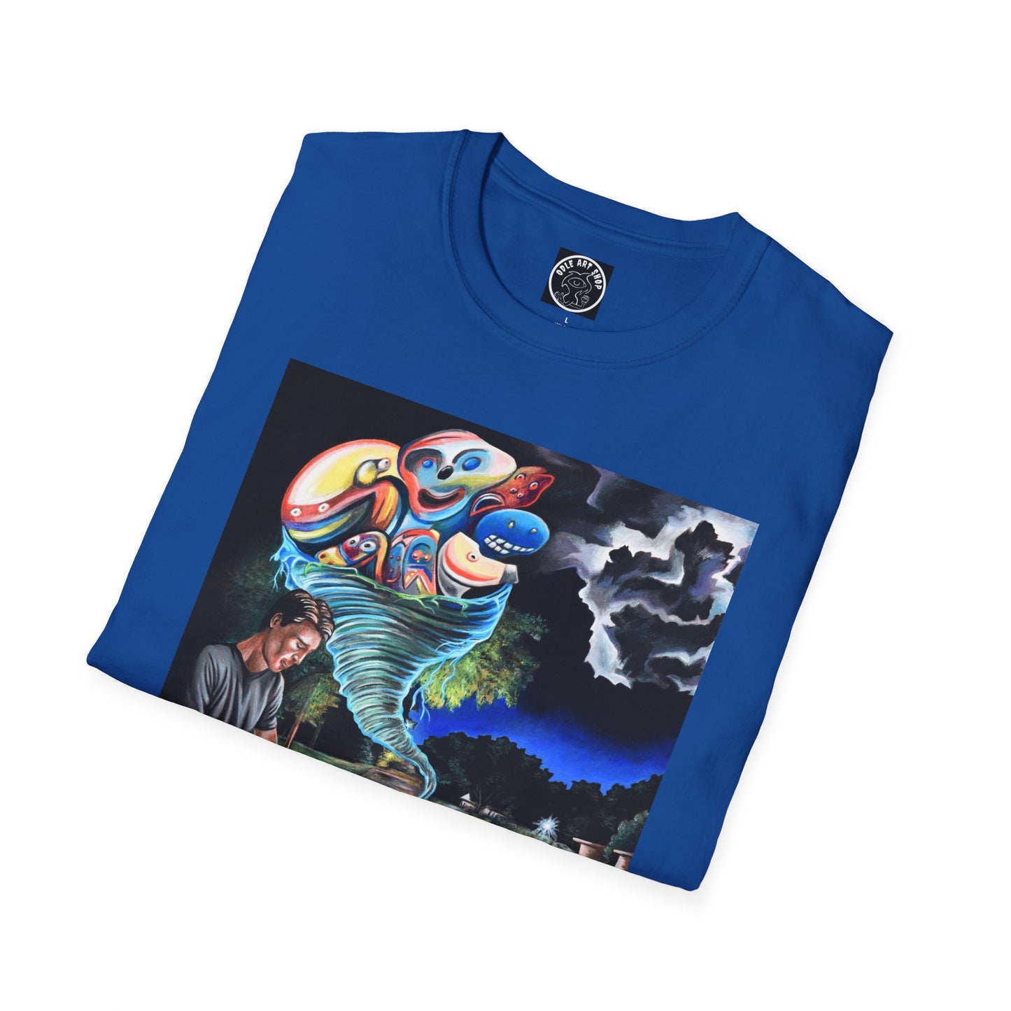 Artistic Unisex Softstyle T-Shirt with Unique Graphic Design, Casual Wear, Graphic Tee, Gift for Art Lovers, Comfortable & Stylish