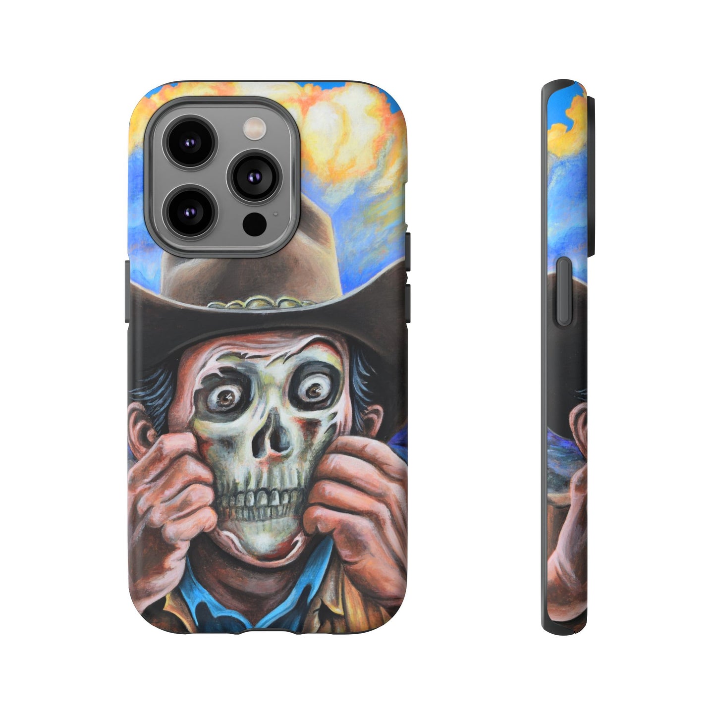 Skull Cowboy Phone Case - Tough Cases with Bold Artwork, Unique Gift for Halloween, Bold Aesthetic, Ideal for Music Lovers, [...]