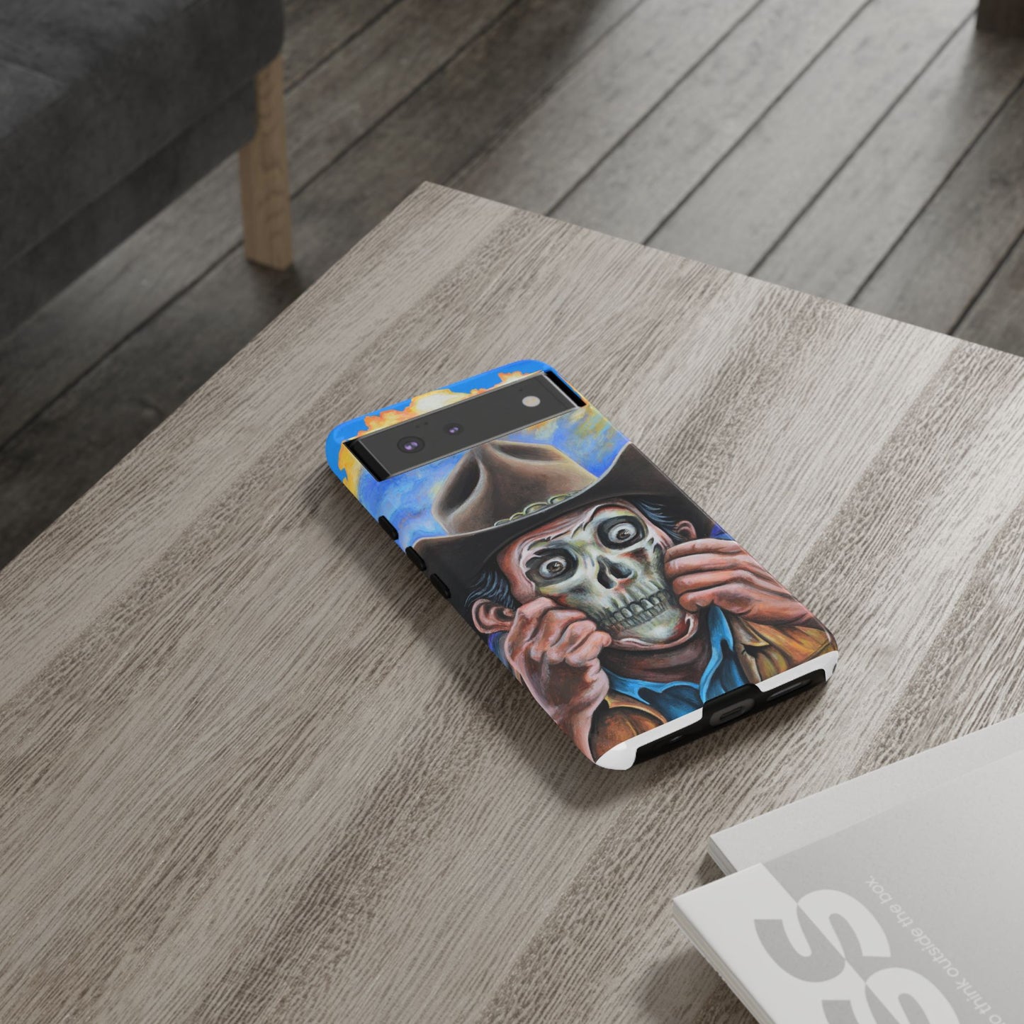 Skull Cowboy Phone Case - Tough Cases with Bold Artwork, Unique Gift for Halloween, Bold Aesthetic, Ideal for Music Lovers, [...]