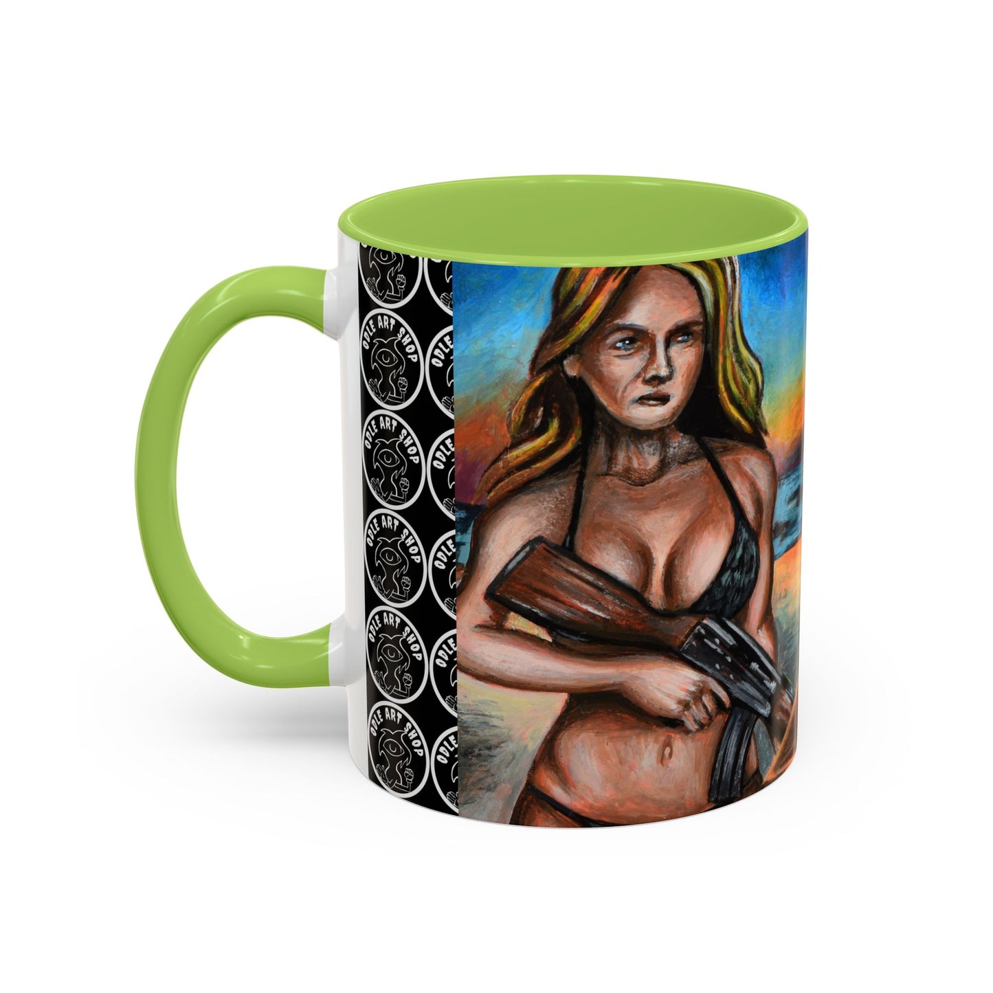 Vibrant Art-Inspired Coffee Mug, Unique Gift for Beach Lovers, Collectible Drinkware, Perfect for Birthdays, Home Decor
