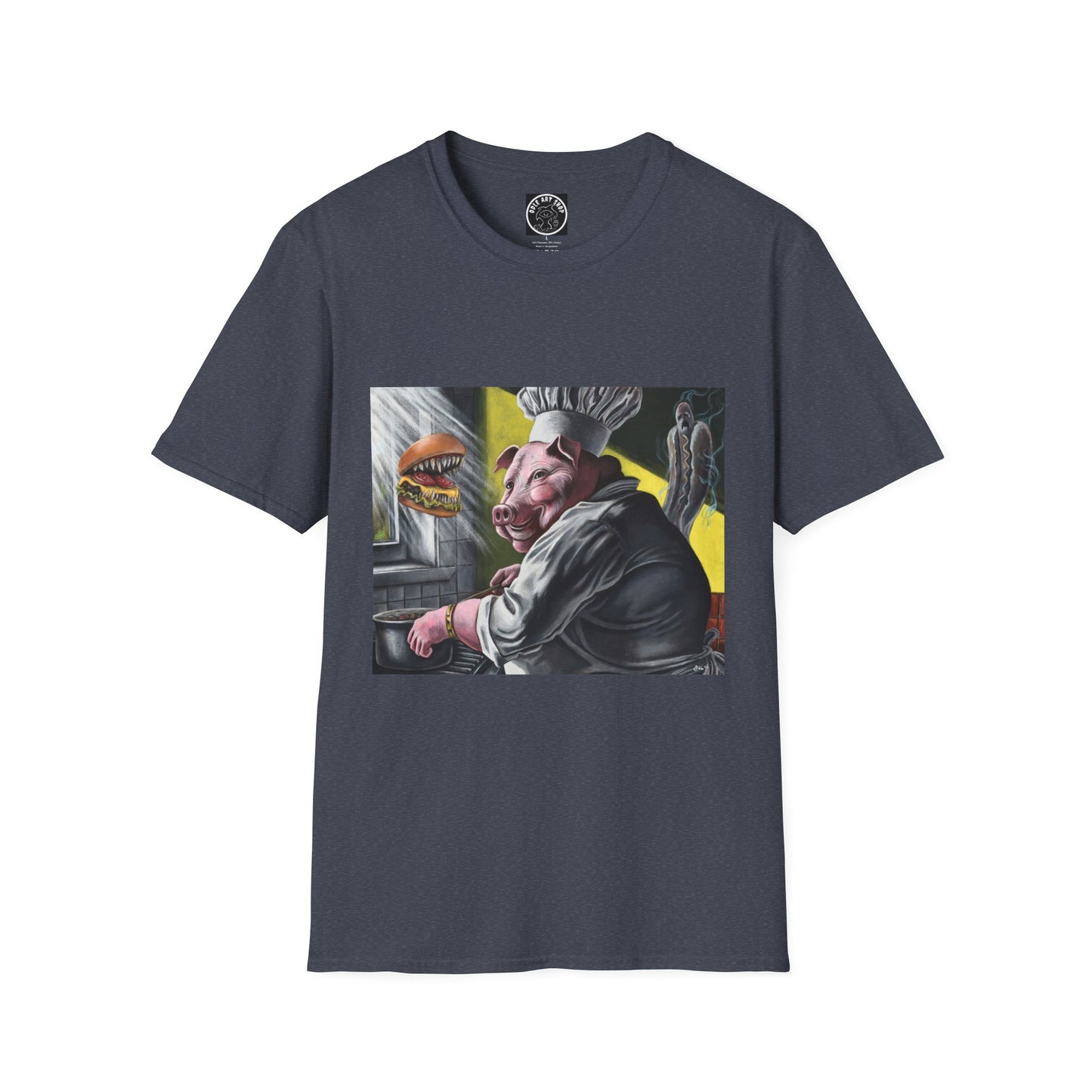 T-Shirt — Surreal Chef Pig Illustration Graphic Tee