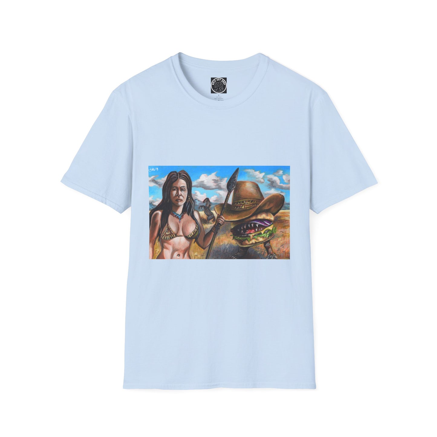 Vibrant Graphic Tee with Western Vibes, Unisex Softstyle T-Shirt, Casual Style, Gift for Cowboys, Everyday Wear, Festival Attire