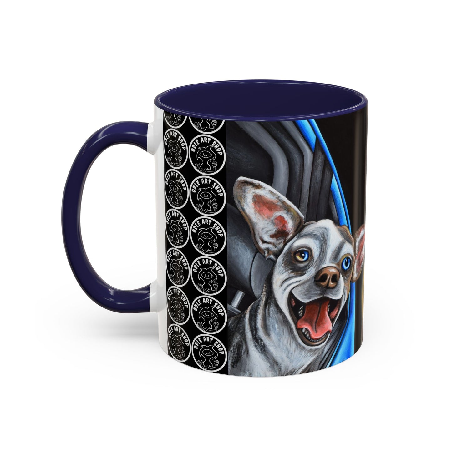 Unique Artistic Accent Coffee Mug with Colorful Ice Cream Design