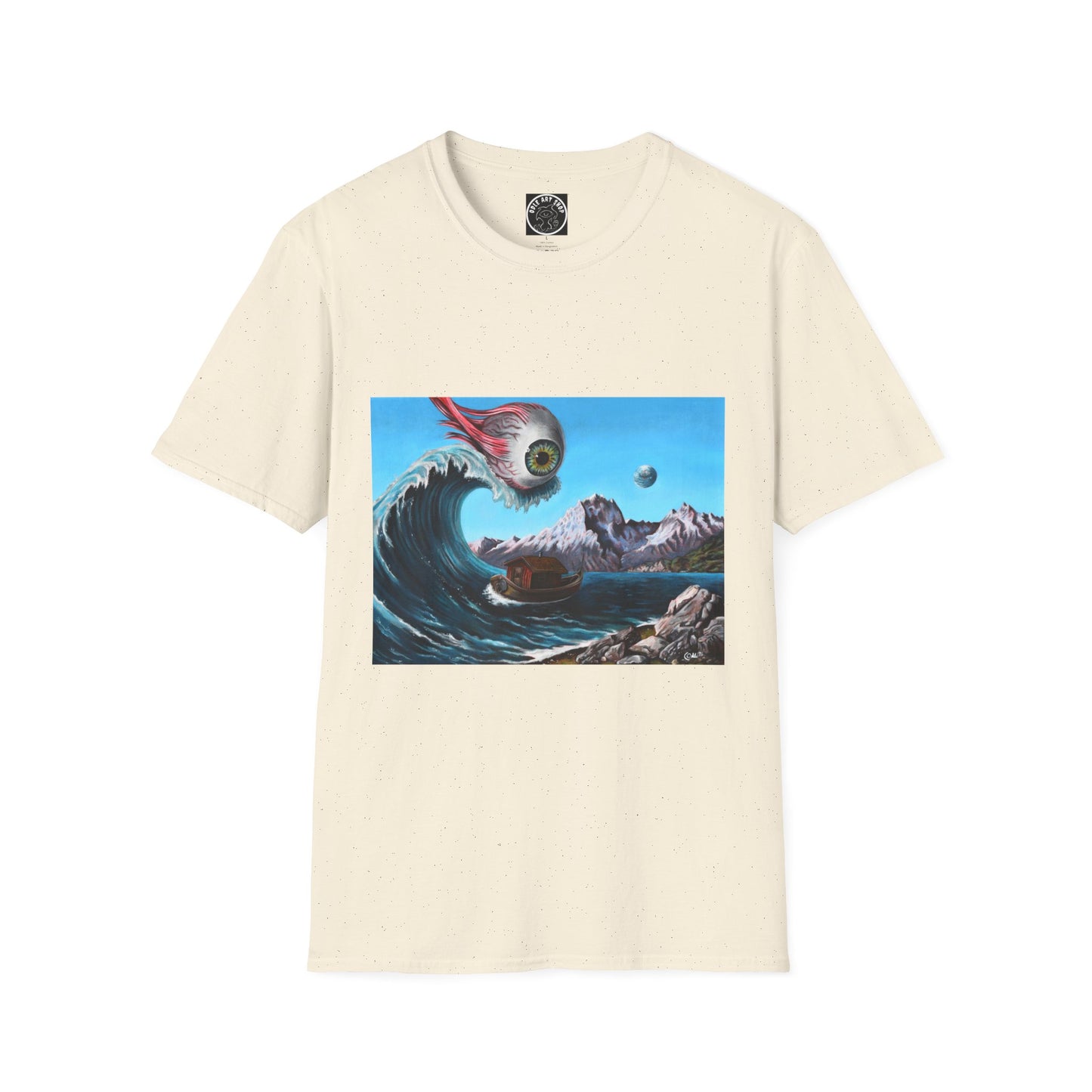 Cosmic Wave T-Shirt — Surreal Meteor Ocean Graphic