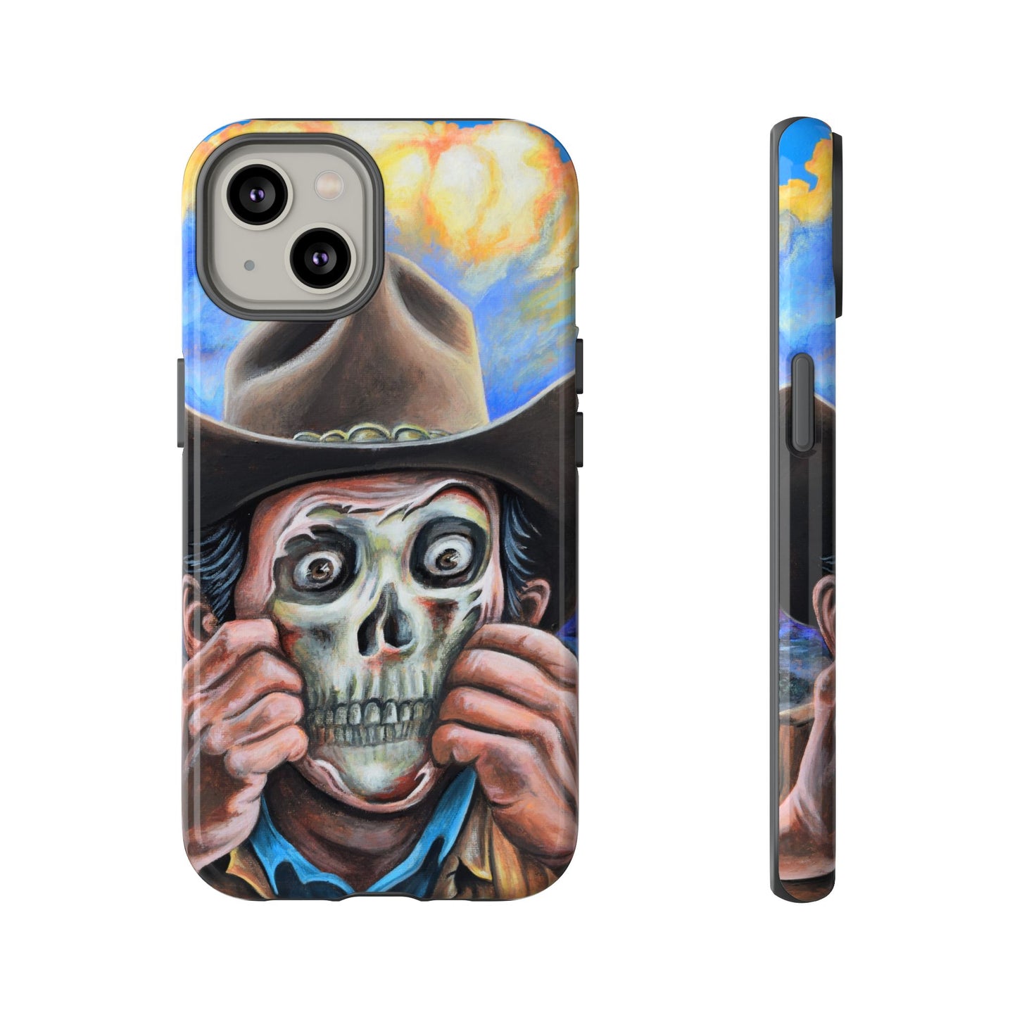Skull Cowboy Phone Case - Tough Cases with Bold Artwork, Unique Gift for Halloween, Bold Aesthetic, Ideal for Music Lovers, [...]