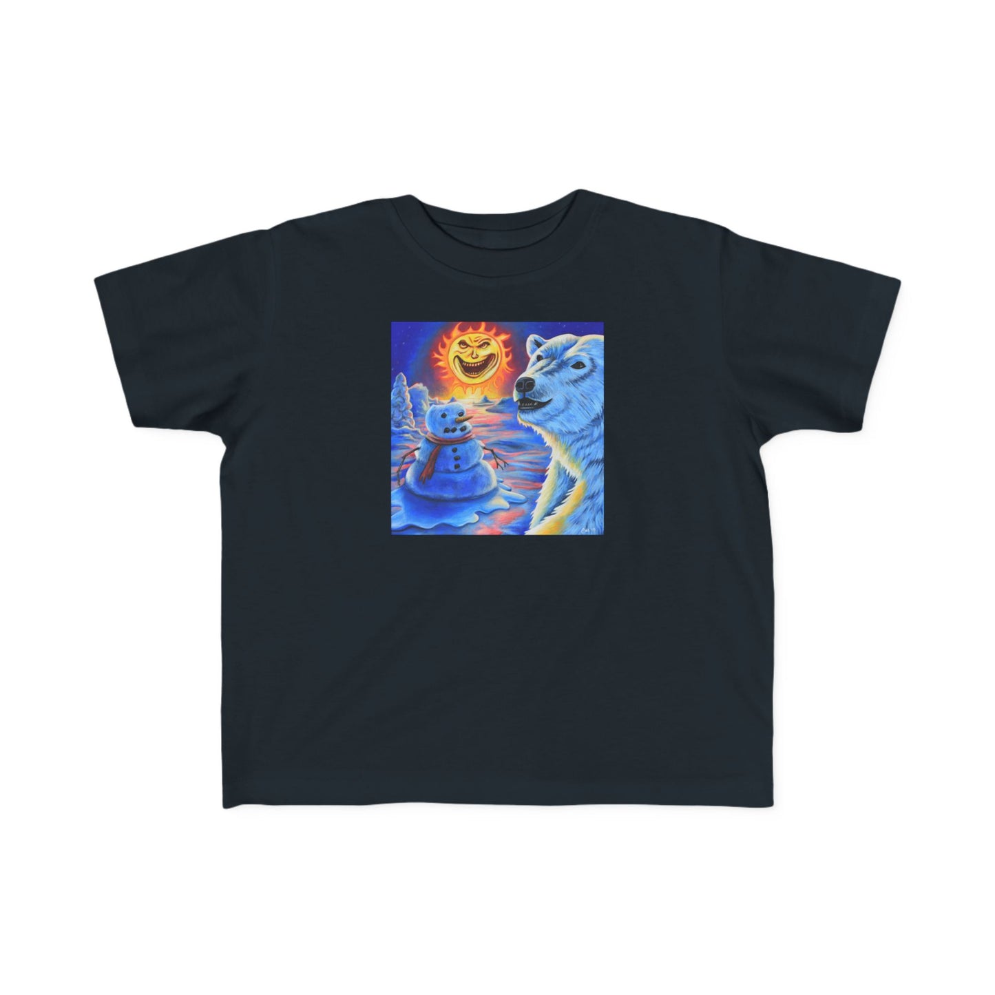 Vibrant Toddler's Fine Jersey Tee with Playful Arctic Design, Kids T-Shirt, Cute Winter Apparel, Fun Casual Wear, Gift for Toddlers, [...]