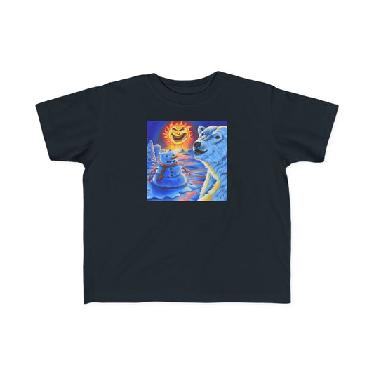 Vibrant Toddler's Fine Jersey Tee with Playful Arctic Design, Kids T-Shirt, Cute Winter Apparel, Fun Casual Wear, Gift for Toddlers, [...]