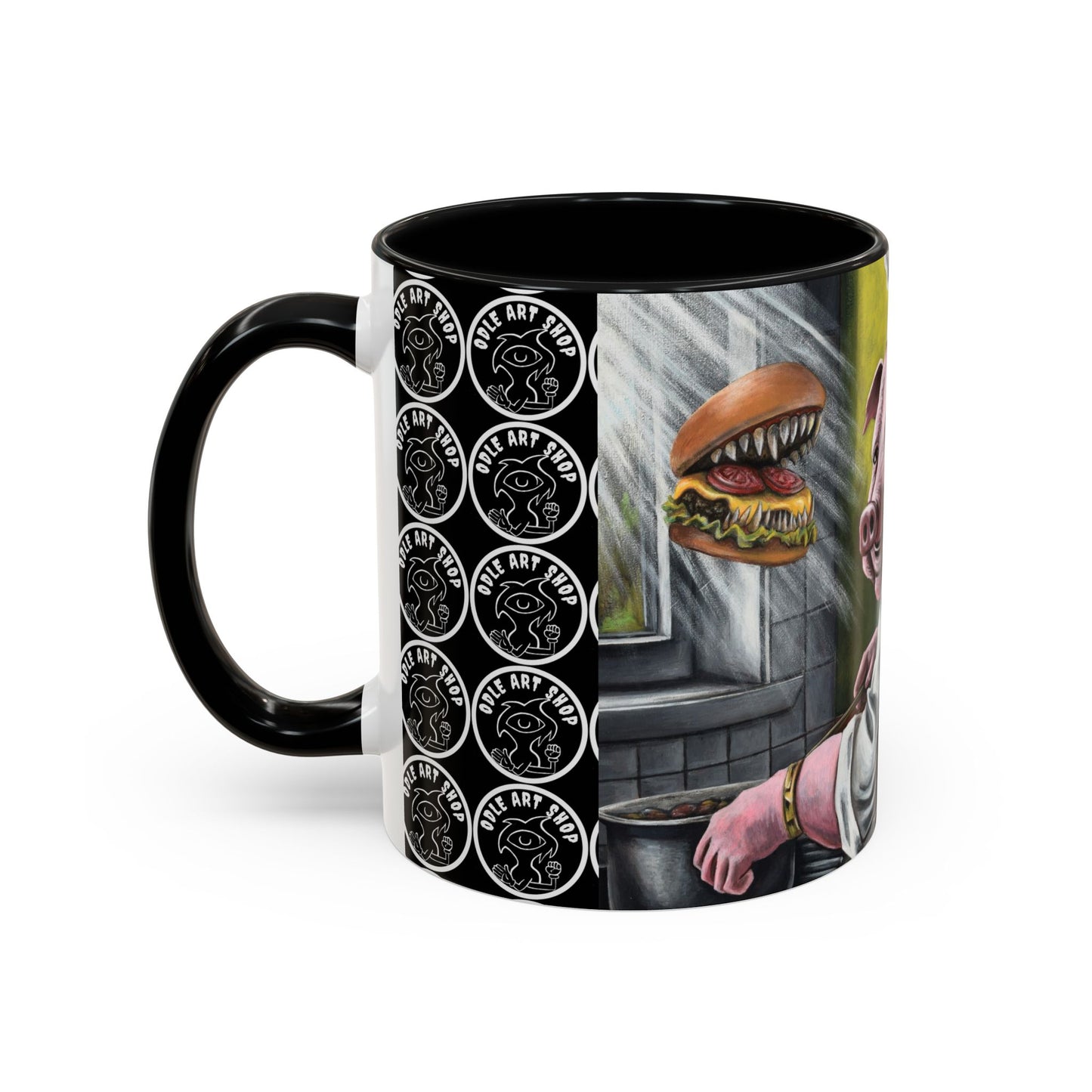 Pig Chef Coffee Mug — Quirky Kitchen Animal Art Accent Mug