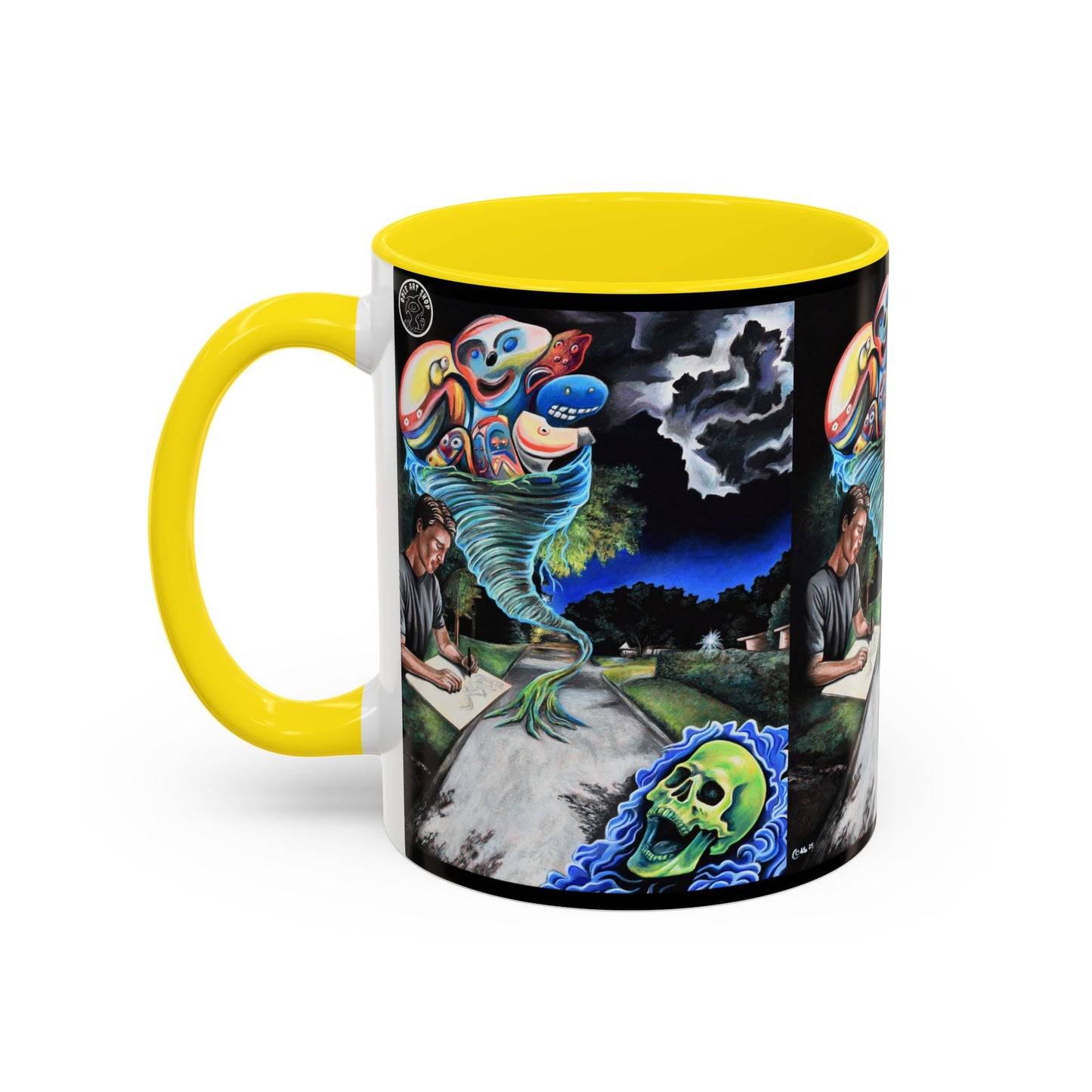 Artistic Accent Coffee Mug - Unique Gift for Coffee Lovers, Creative Aesthetic, Home Decor, Art Enthusiast, Birthday Present, Collectible