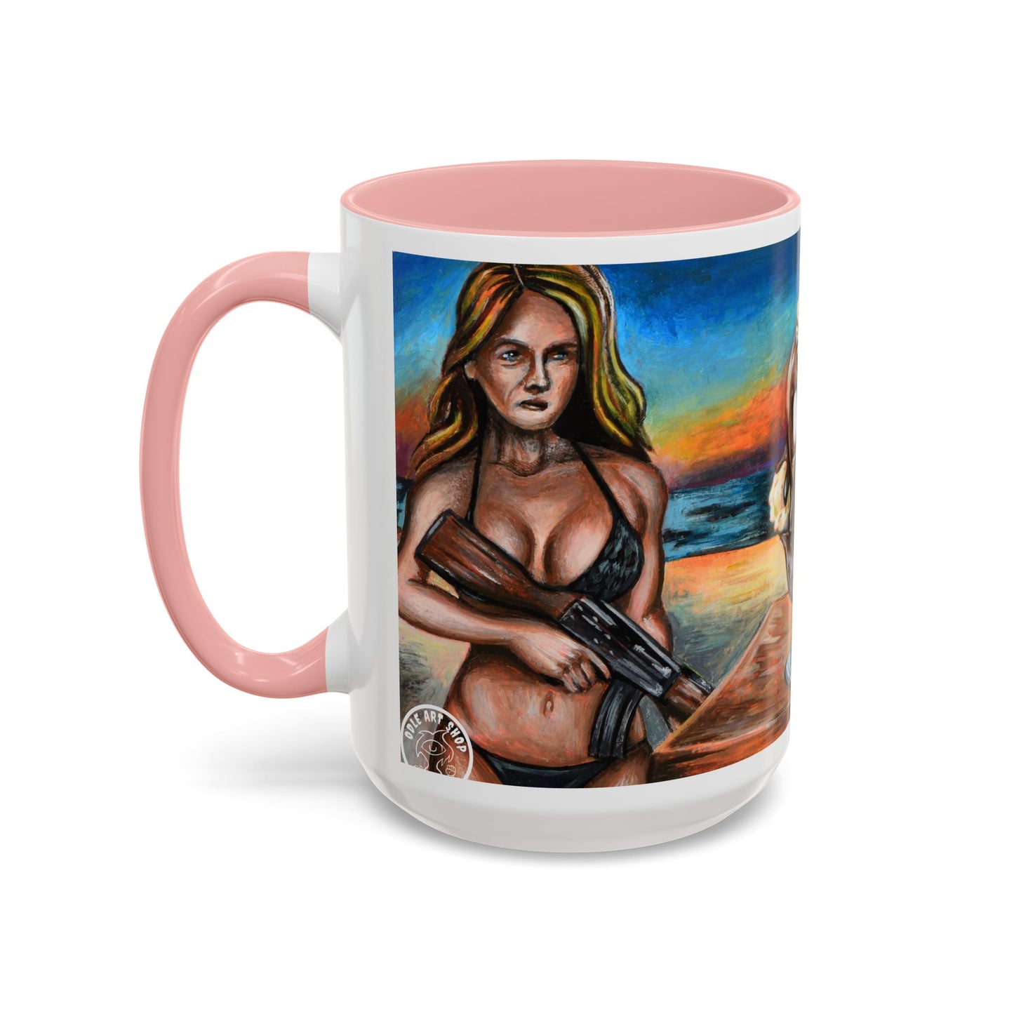 Vibrant Art-Inspired Coffee Mug, Unique Gift for Beach Lovers, Collectible Drinkware, Perfect for Birthdays, Home Decor