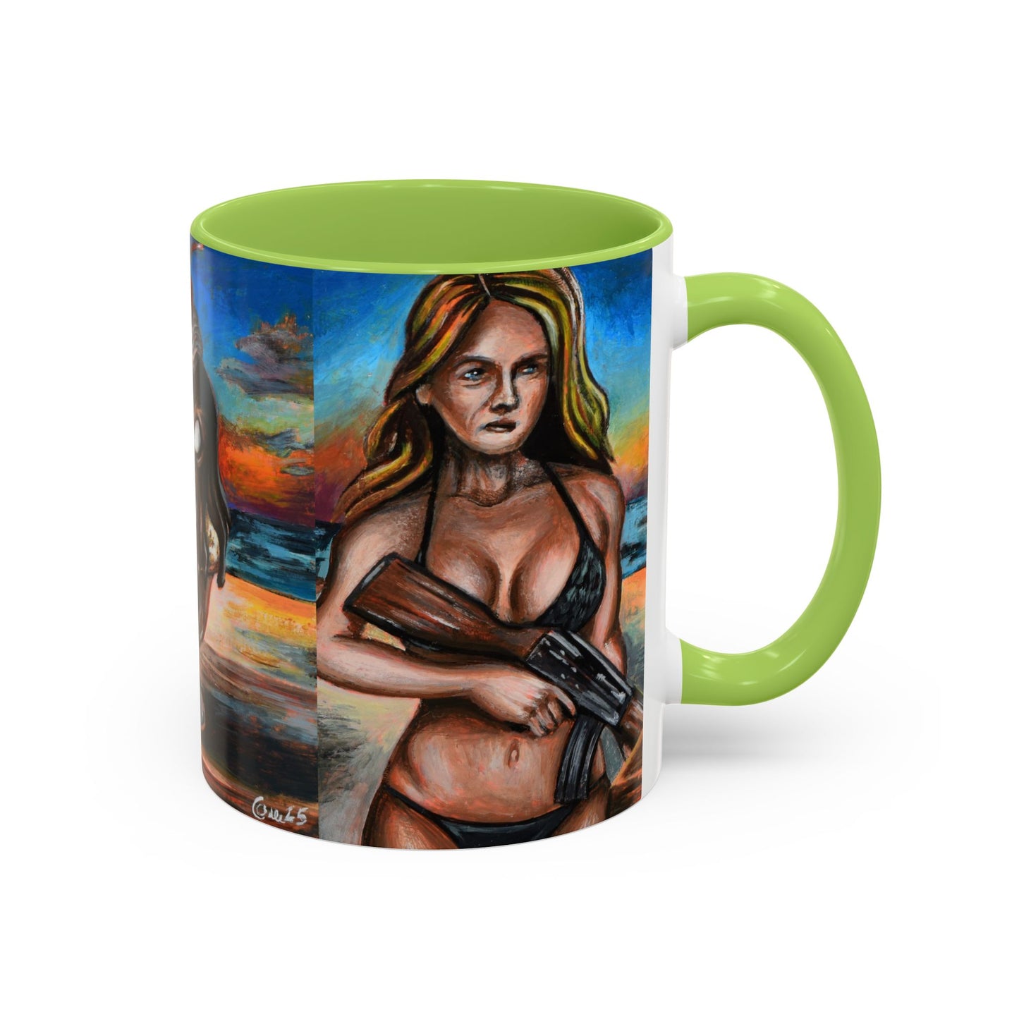 Vibrant Art-Inspired Coffee Mug, Unique Gift for Beach Lovers, Collectible Drinkware, Perfect for Birthdays, Home Decor