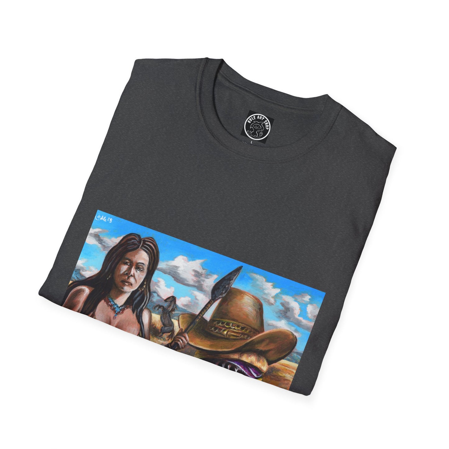 Vibrant Graphic Tee with Western Vibes, Unisex Softstyle T-Shirt, Casual Style, Gift for Cowboys, Everyday Wear, Festival Attire