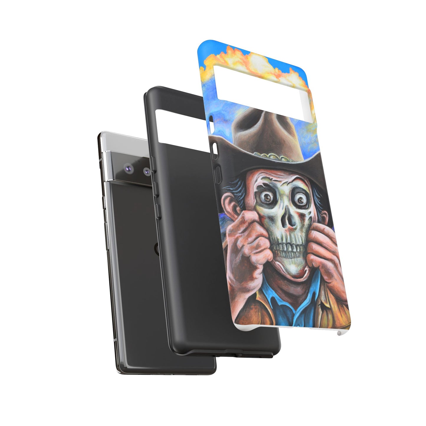 Skull Cowboy Phone Case - Tough Cases with Bold Artwork, Unique Gift for Halloween, Bold Aesthetic, Ideal for Music Lovers, [...]