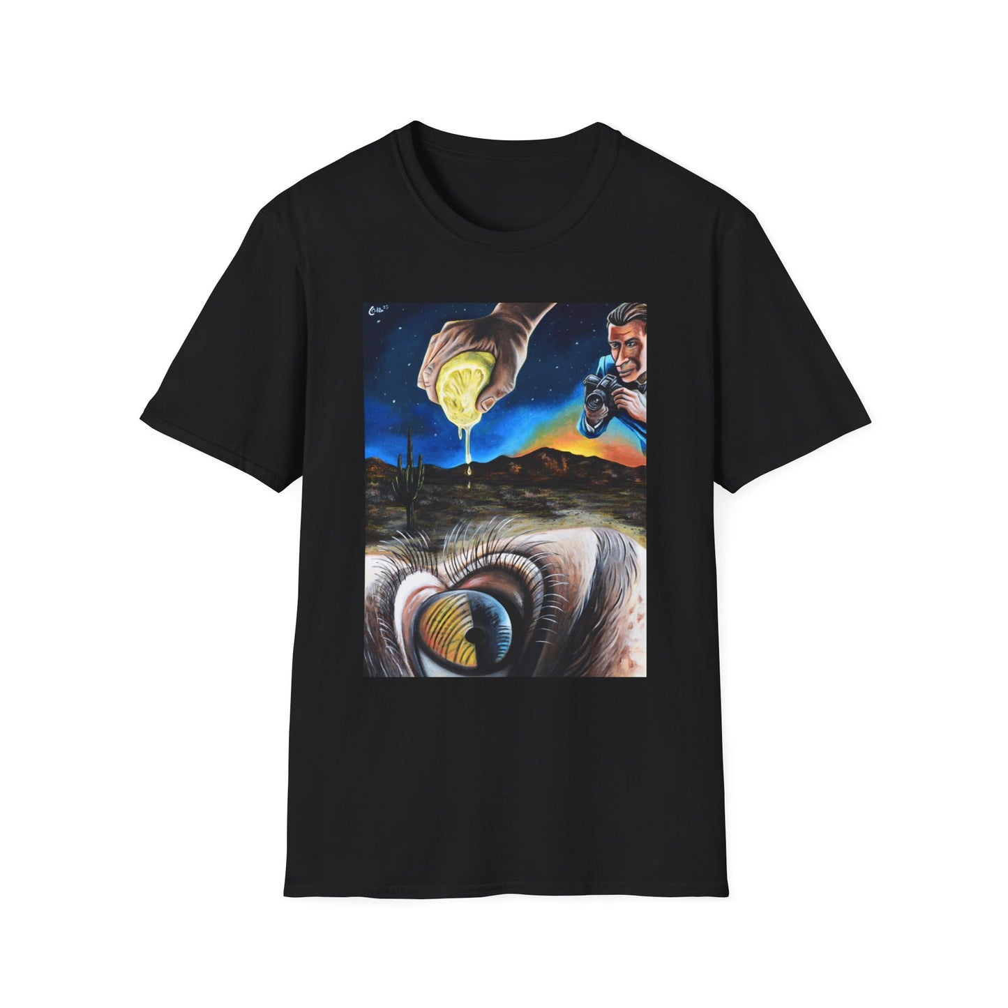Galactic Adventure Unisex Softstyle T-Shirt, Cosmic Shirt, Art Tee, Sci-Fi Gift, Festival Wear, Unisex Graphic Tee