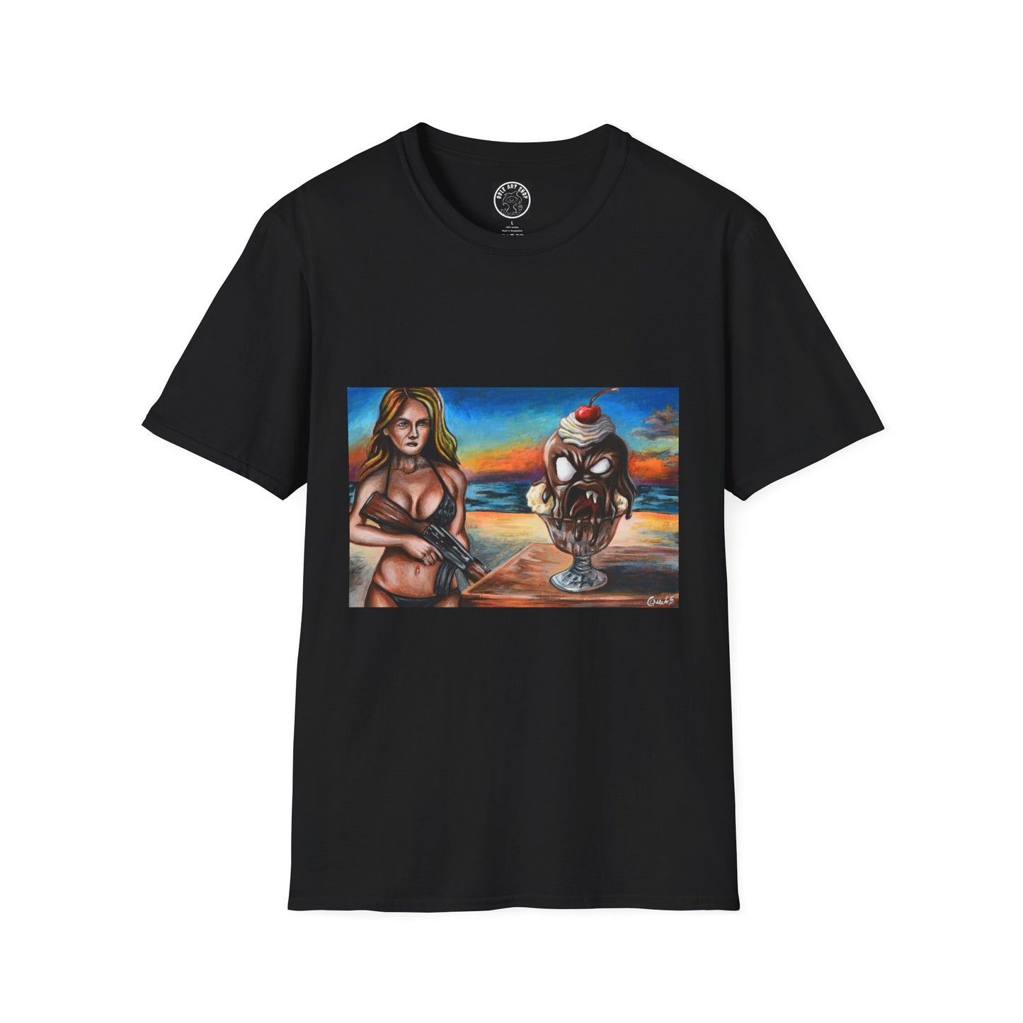 Beach Vibes Graphic Tee, Casual Summer Shirt, Unisex T-Shirt for Beach Lovers, Fun Graphic Shirt, Unique Ice Cream Art