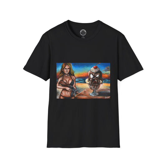 Beach Vibes Graphic Tee, Casual Summer Shirt, Unisex T-Shirt for Beach Lovers, Fun Graphic Shirt, Unique Ice Cream Art