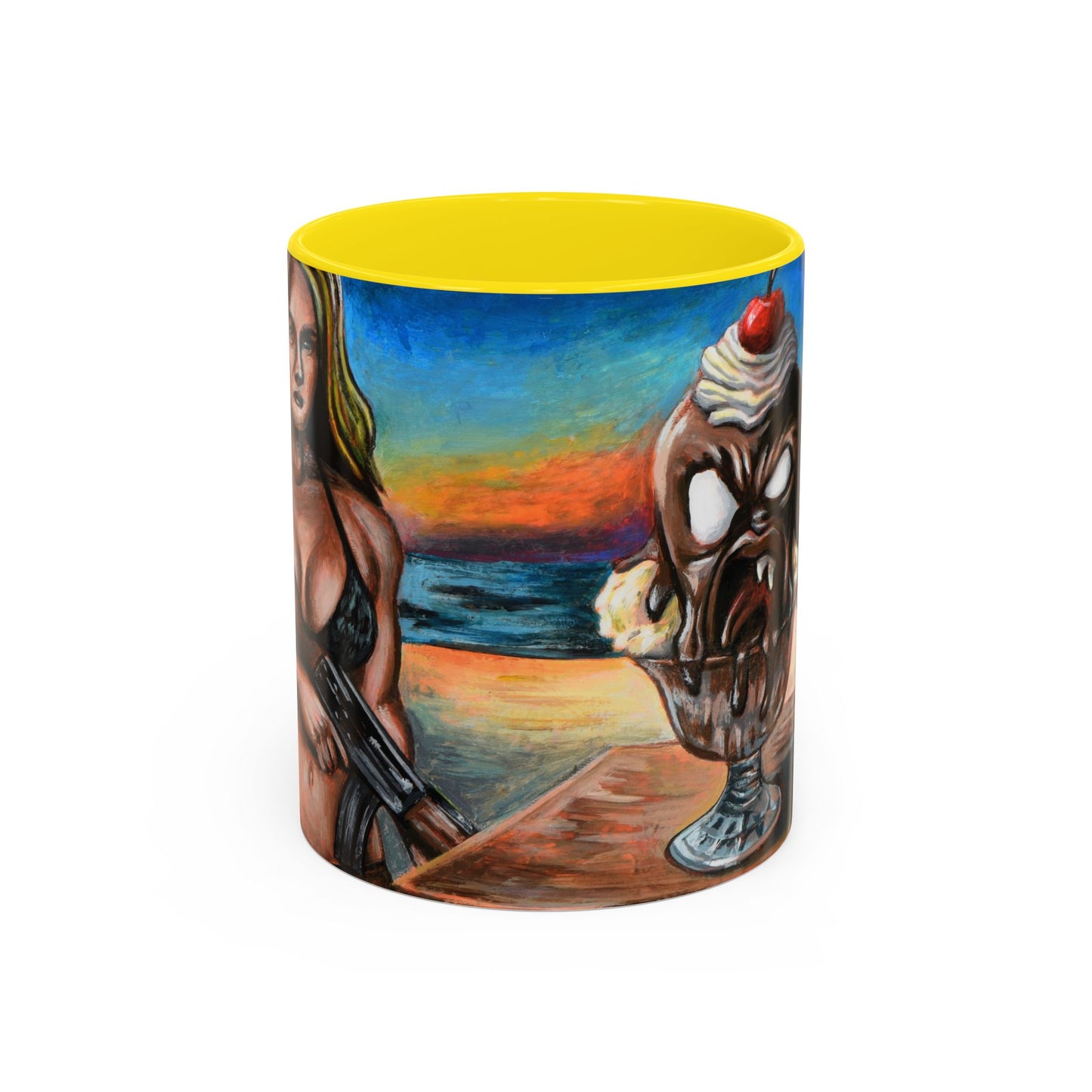 Vibrant Art-Inspired Coffee Mug, Unique Gift for Beach Lovers, Collectible Drinkware, Perfect for Birthdays, Home Decor
