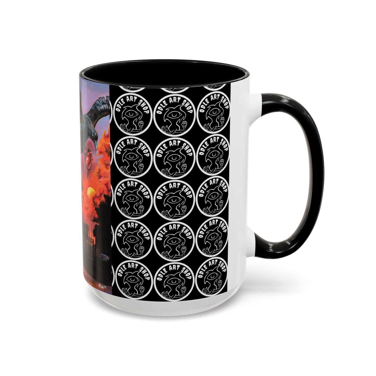 Surreal Art Coffee Mug, Unique Gift for Art Lovers, Home Decor, Black Handle Mug, Perfect for Birthdays, Holidays