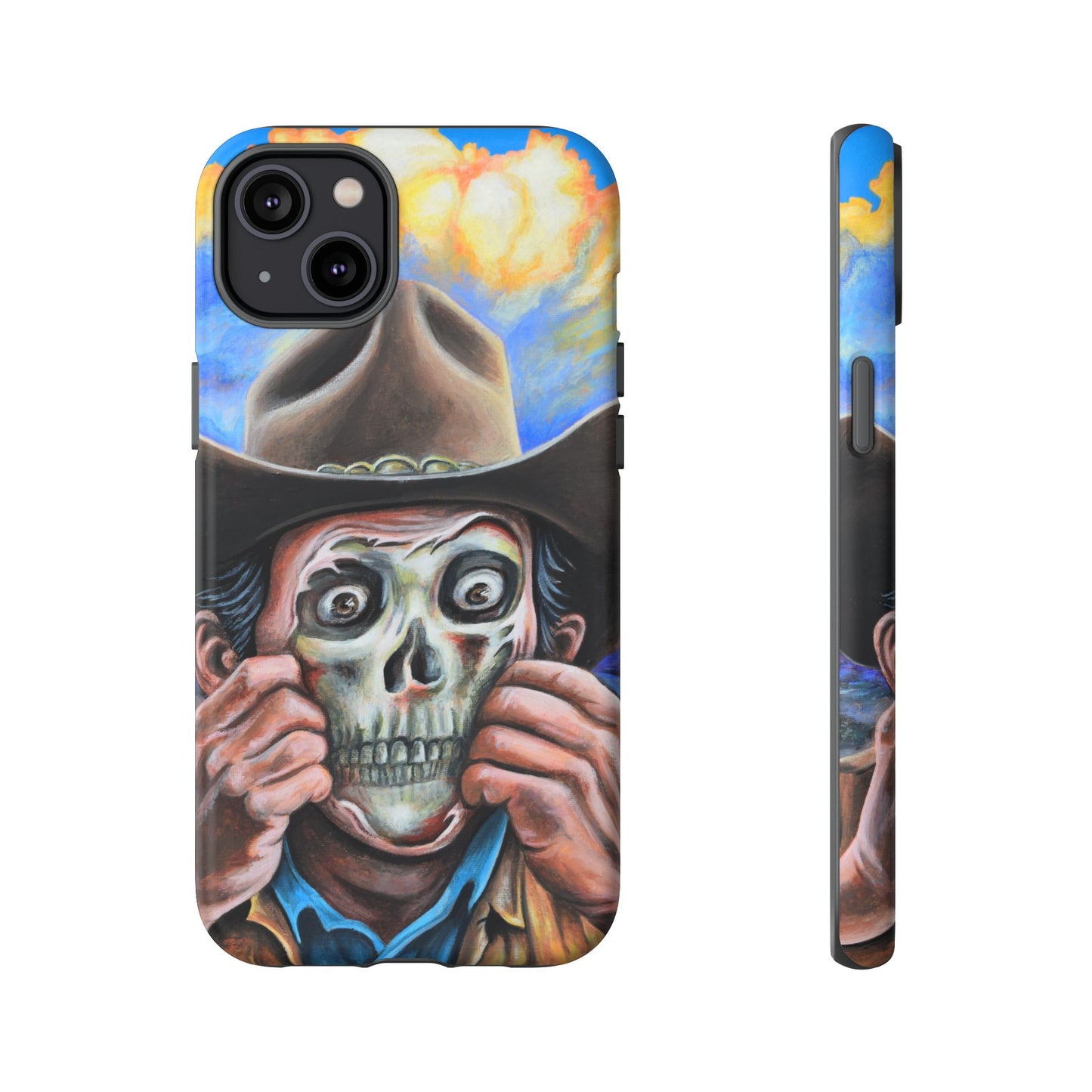 Skull Cowboy Phone Case - Tough Cases with Bold Artwork, Unique Gift for Halloween, Bold Aesthetic, Ideal for Music Lovers, [...]