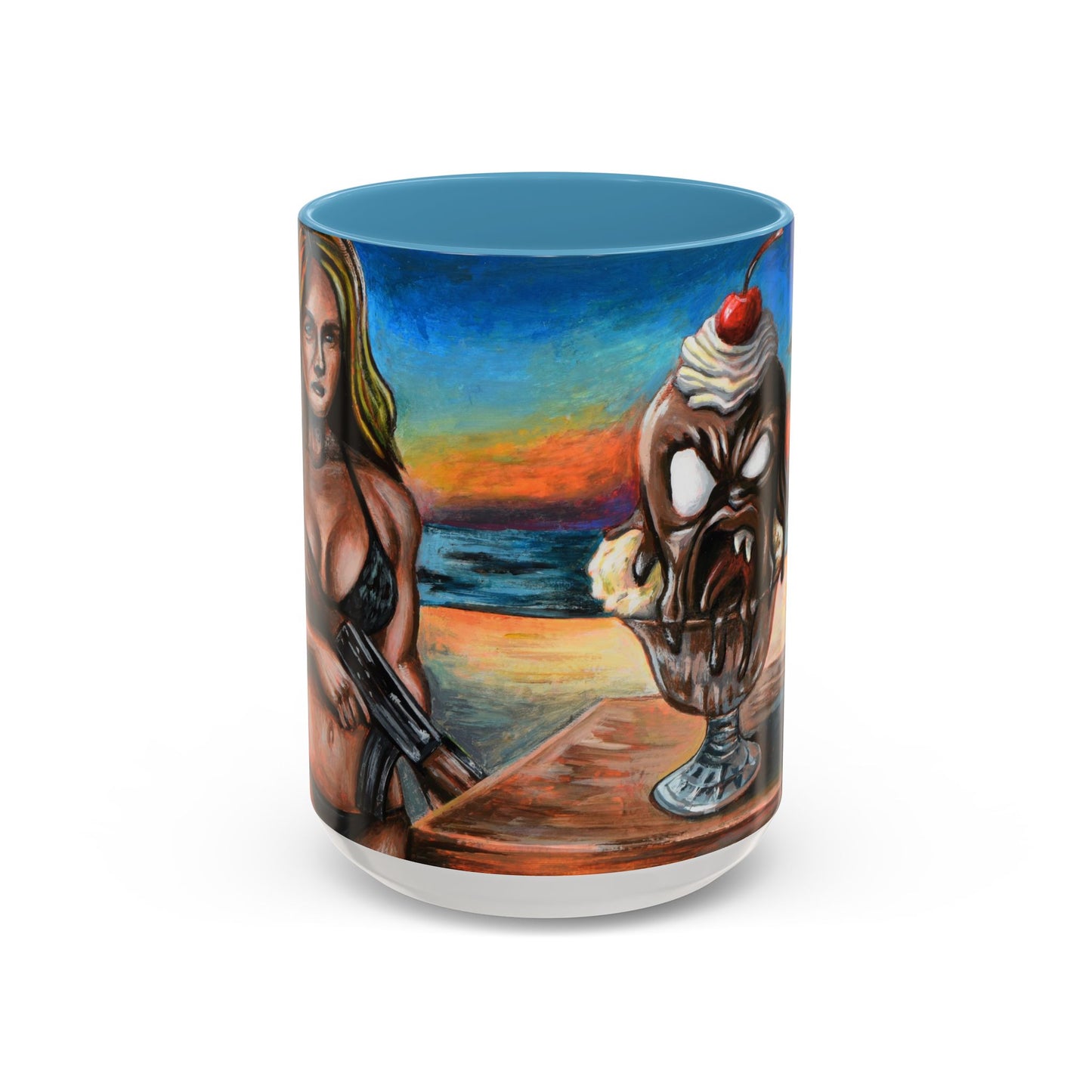 Vibrant Art-Inspired Coffee Mug, Unique Gift for Beach Lovers, Collectible Drinkware, Perfect for Birthdays, Home Decor