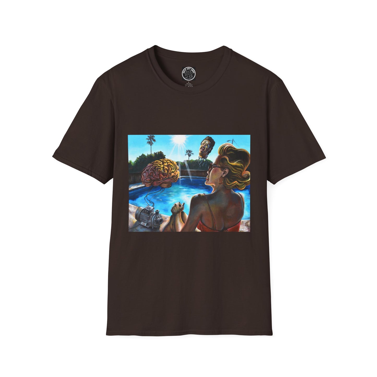Retro Pool Party T-Shirt — Vintage Surfer Beach Art Tee