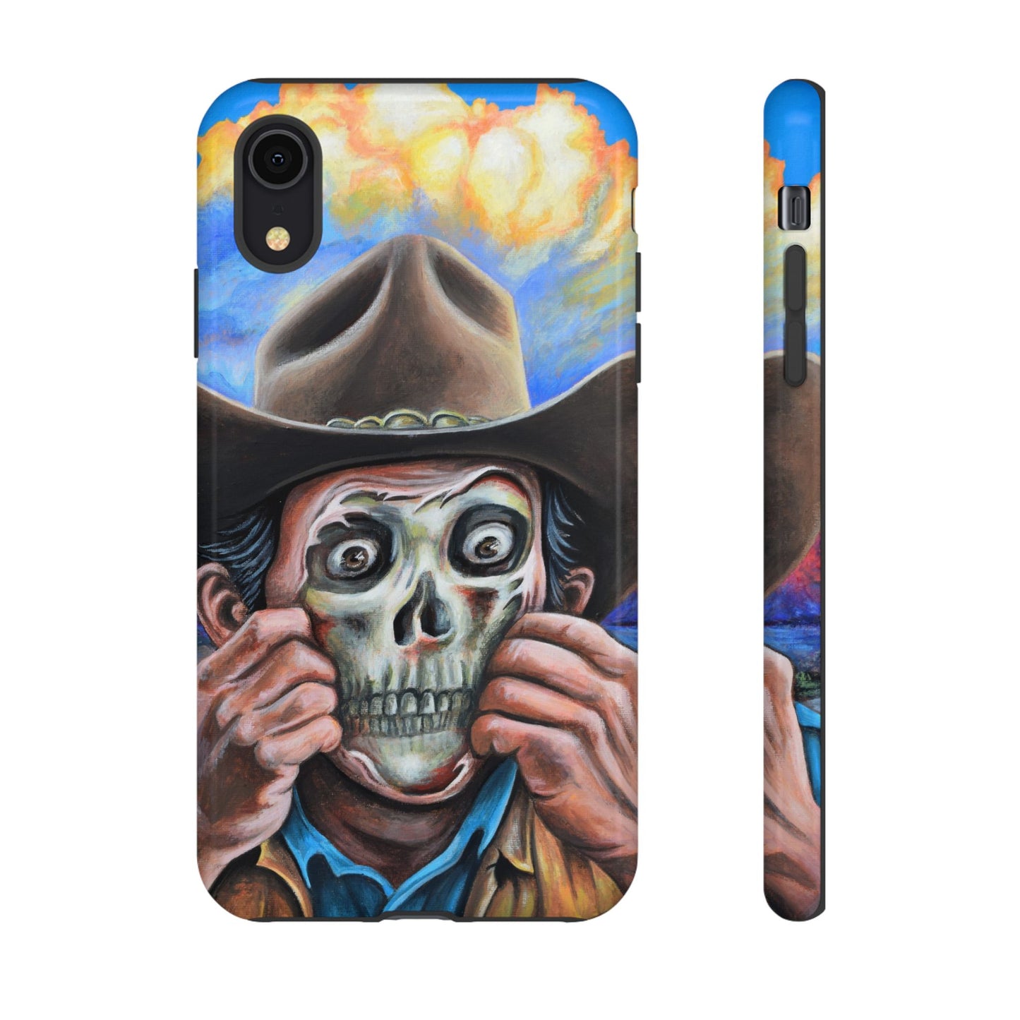 Skull Cowboy Phone Case - Tough Cases with Bold Artwork, Unique Gift for Halloween, Bold Aesthetic, Ideal for Music Lovers, [...]