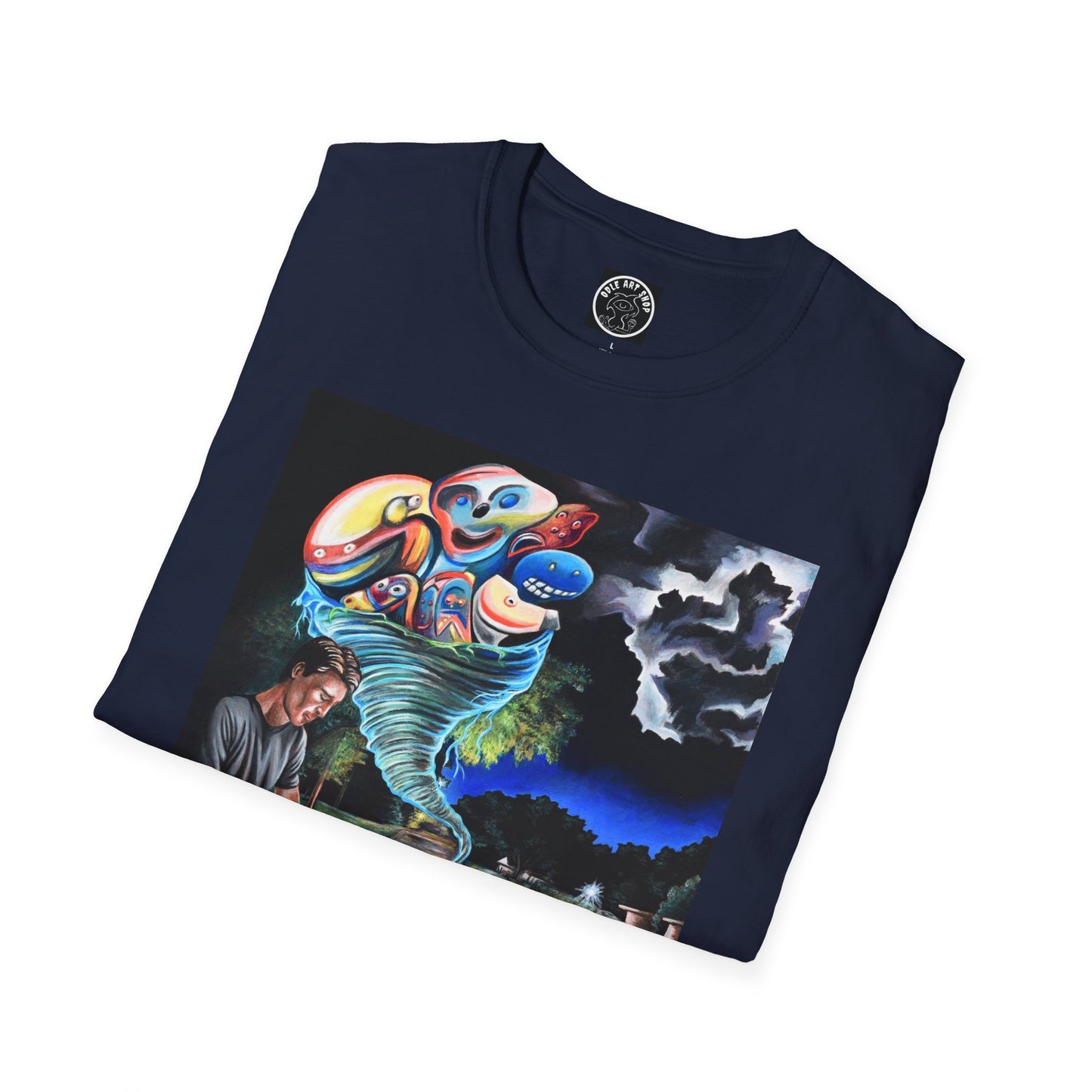 Artistic Unisex Softstyle T-Shirt with Unique Graphic Design, Casual Wear, Graphic Tee, Gift for Art Lovers, Comfortable & Stylish