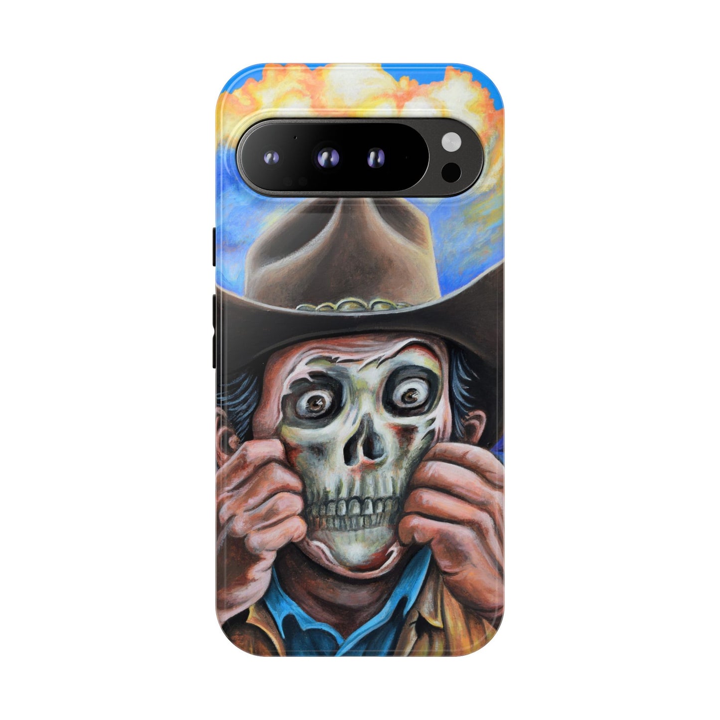 Skull Cowboy Phone Case - Tough Cases with Bold Artwork, Unique Gift for Halloween, Bold Aesthetic, Ideal for Music Lovers, [...]