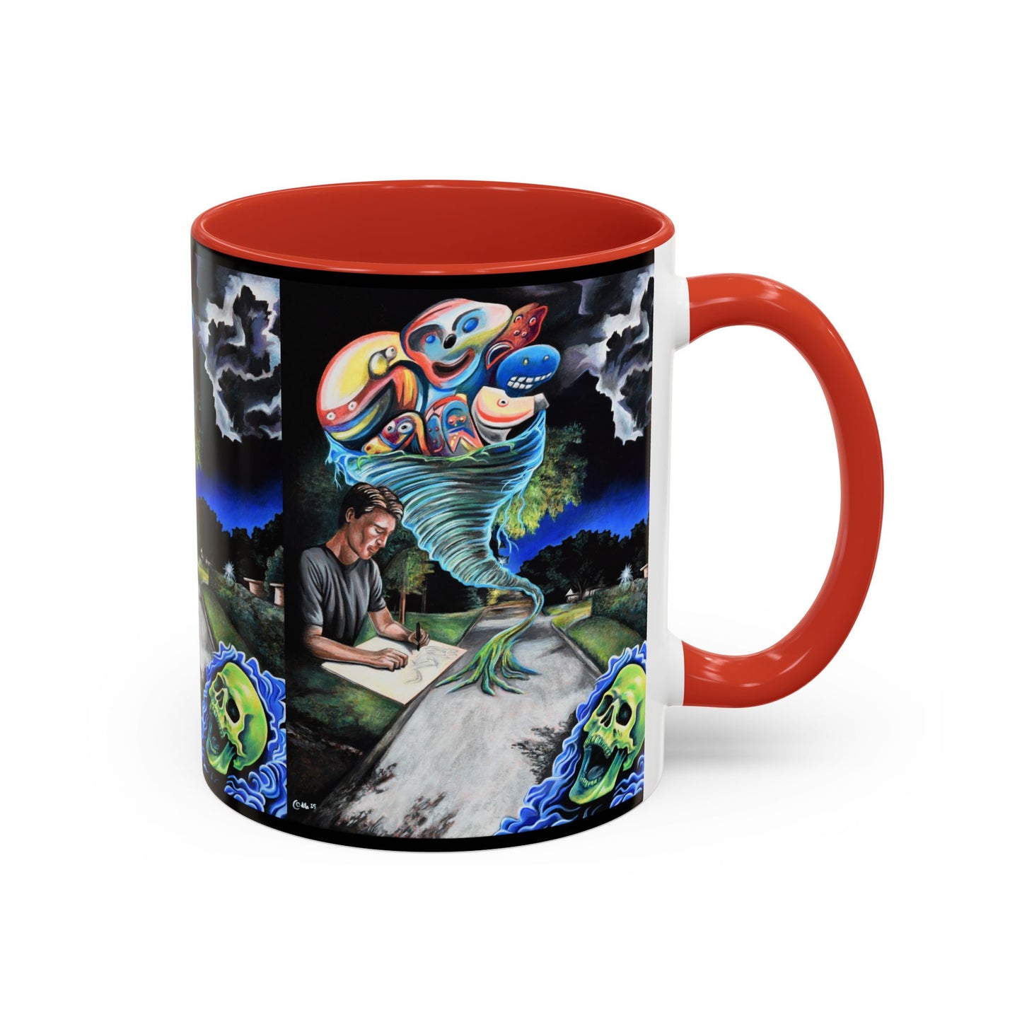 Artistic Accent Coffee Mug - Unique Gift for Coffee Lovers, Creative Aesthetic, Home Decor, Art Enthusiast, Birthday Present, Collectible