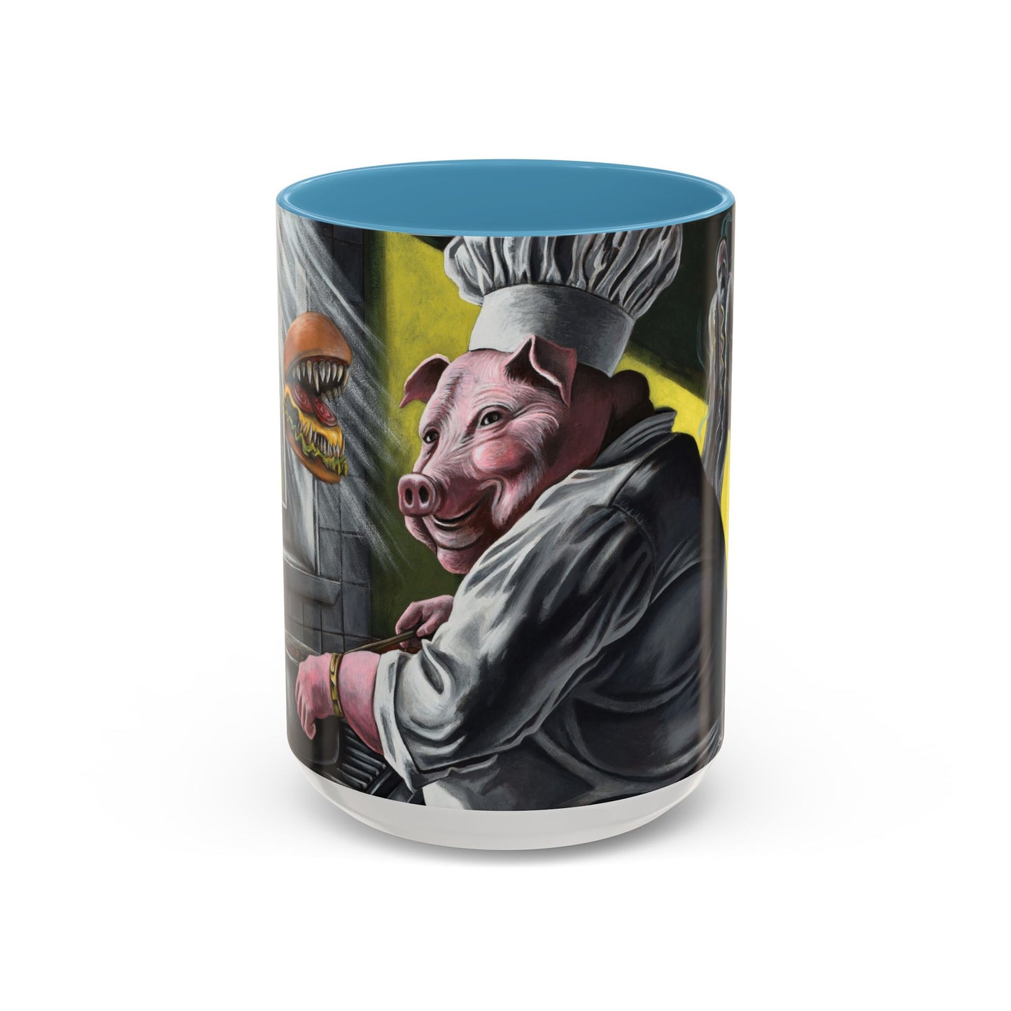 Pig Chef Coffee Mug — Quirky Kitchen Animal Art Accent Mug