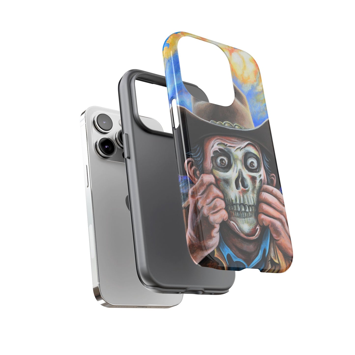 Skull Cowboy Phone Case - Tough Cases with Bold Artwork, Unique Gift for Halloween, Bold Aesthetic, Ideal for Music Lovers, [...]
