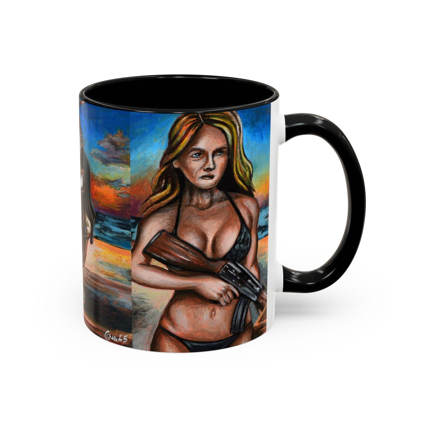 Vibrant Art-Inspired Coffee Mug, Unique Gift for Beach Lovers, Collectible Drinkware, Perfect for Birthdays, Home Decor