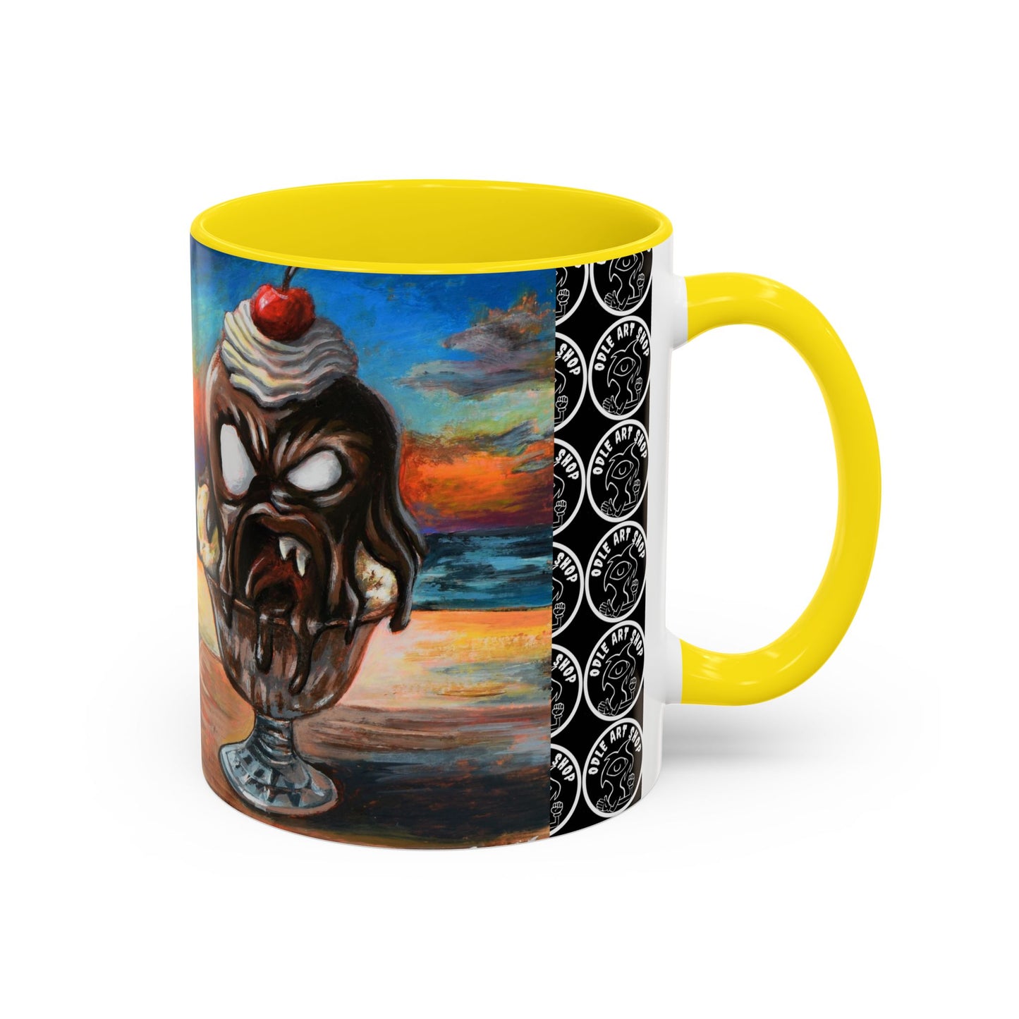 Vibrant Art-Inspired Coffee Mug, Unique Gift for Beach Lovers, Collectible Drinkware, Perfect for Birthdays, Home Decor